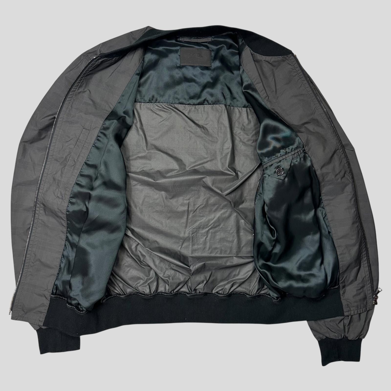 Prada Prada Milano 2010 Shadow Plaid Nylon Bomber Jacket - IT54 L Size US L / EU 52-54 / 3 - 5 Thumbnail