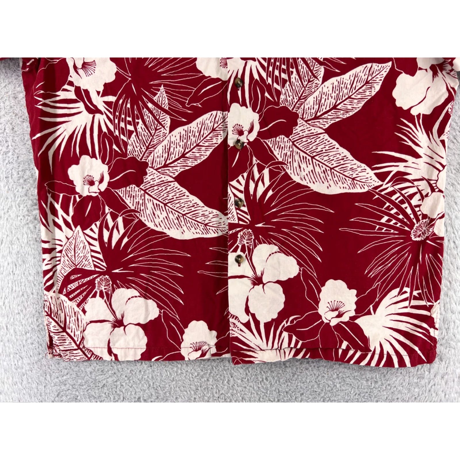 Tori Richard Tori Richard Shirt Men Large Red Floral Palm Button-Up Cotton Size US L / EU 52-54 / 3 - 7 Thumbnail