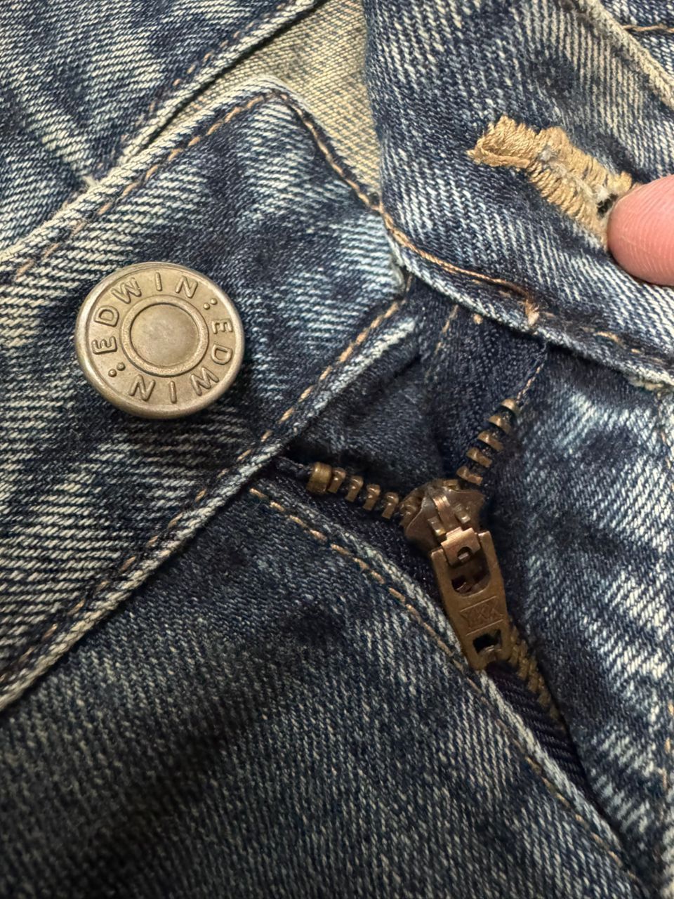 Edwin INSANE Vintage 80s Edwin Rusty Mudwash Distressed Jeans Size US 27 - 9 Thumbnail