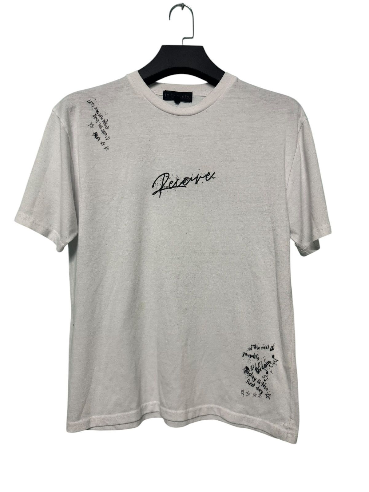 In The Attic 💥 VINTAGE IN THE ATTIC BLUISH PUNK DESIGN RARE TEE Size US L / EU 52-54 / 3 - 2 Thumbnail