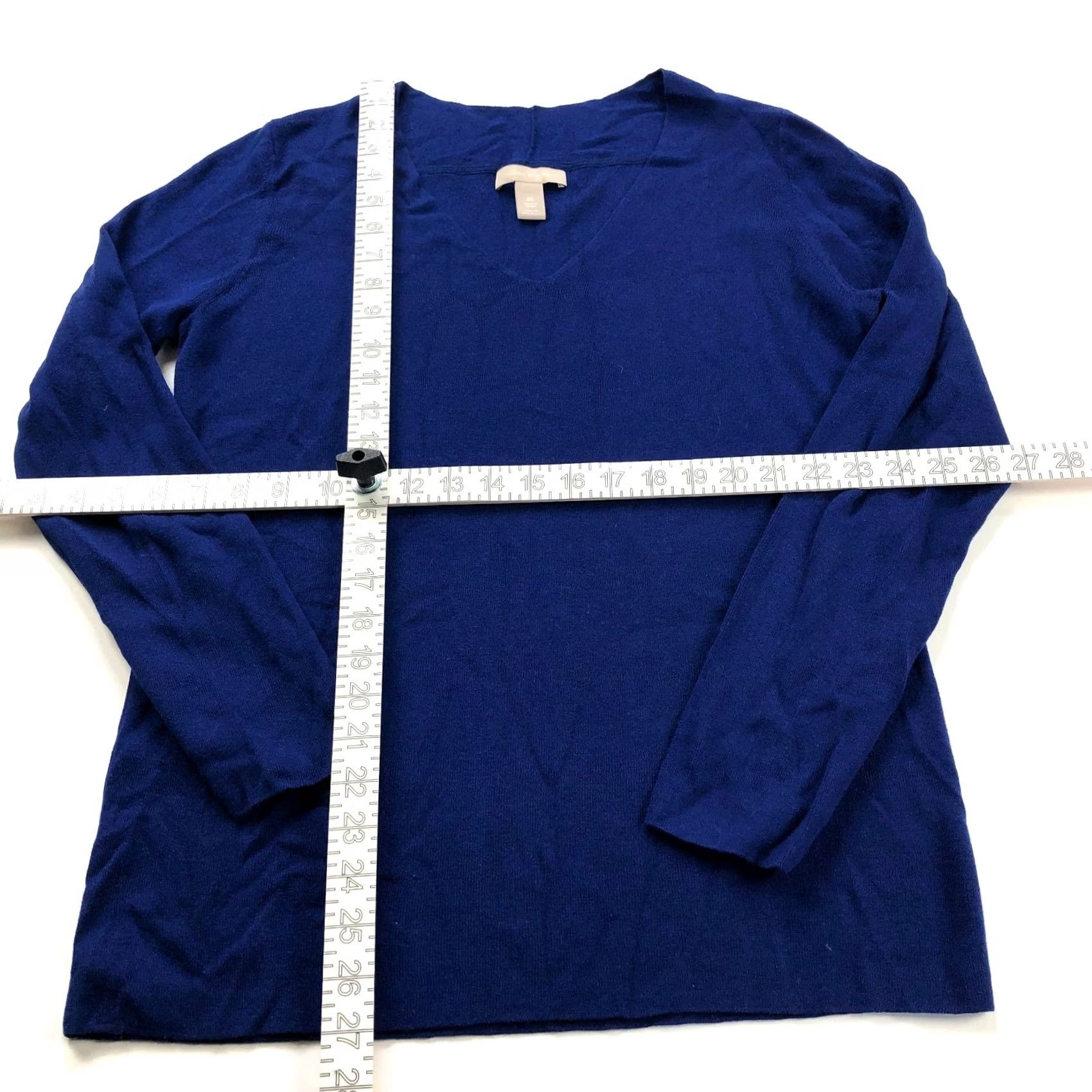 Banana Republic Banana Republic XL Silk Cotton Full Zip V-Neck Pullover Sweater Blue Womens Size XL / US 12-14 / IT 48-50 - 2 Thumbnail