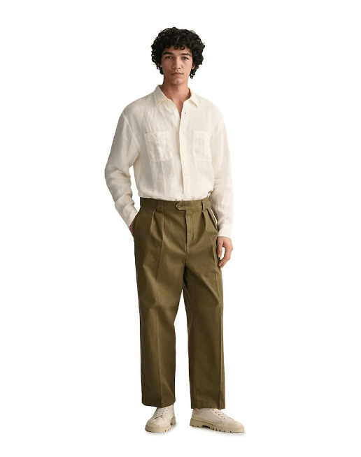 Gant BNWT AW23 GANT PLEATED TWILL CHINO PANTS 36 Size US 34 / EU 50 - 12 Thumbnail