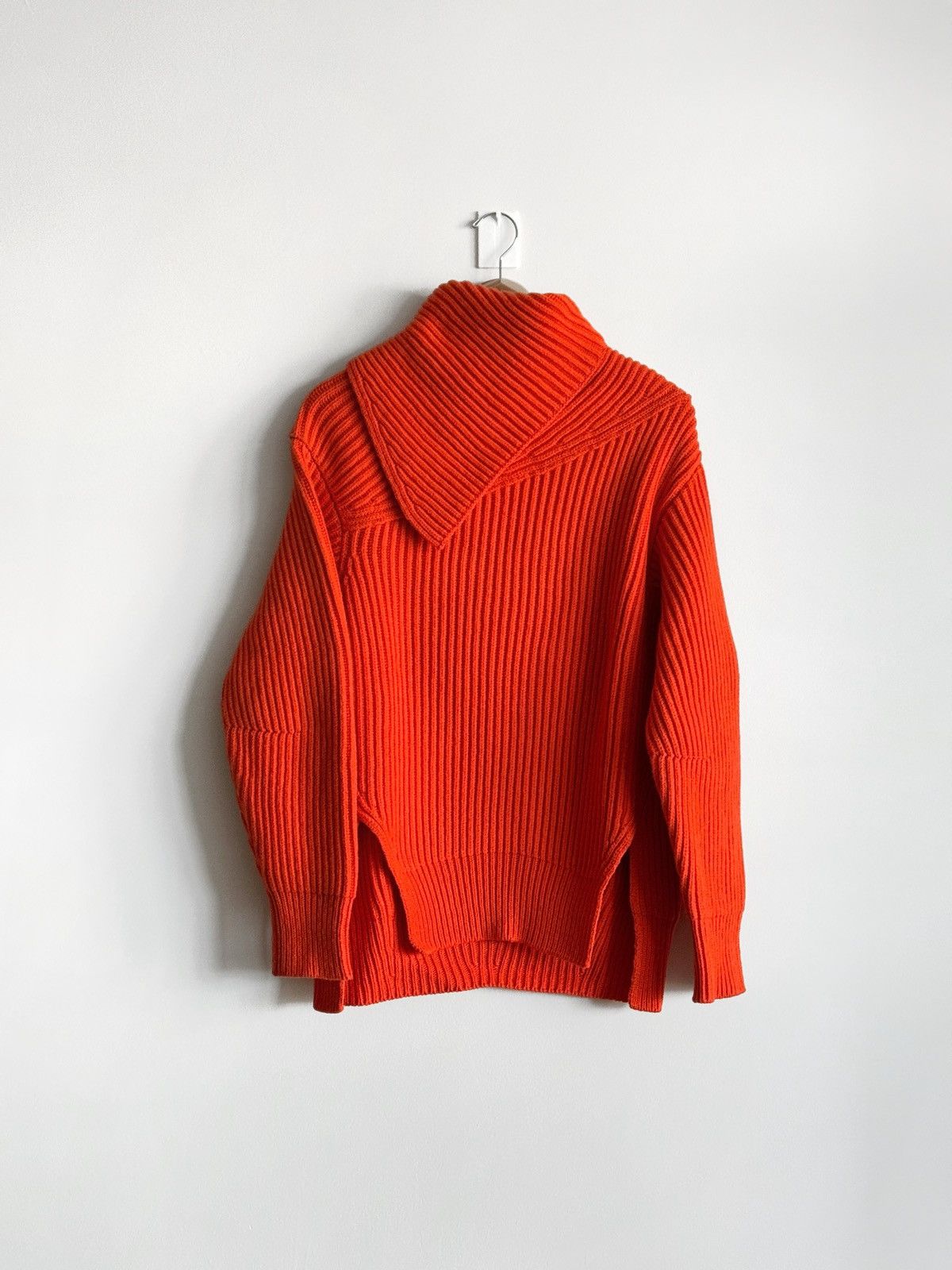 Jil Sander Jil Sander Burnt Orange Ribbed Wool Sweater 32 Size S / US 4 / IT 40 - 4 Thumbnail