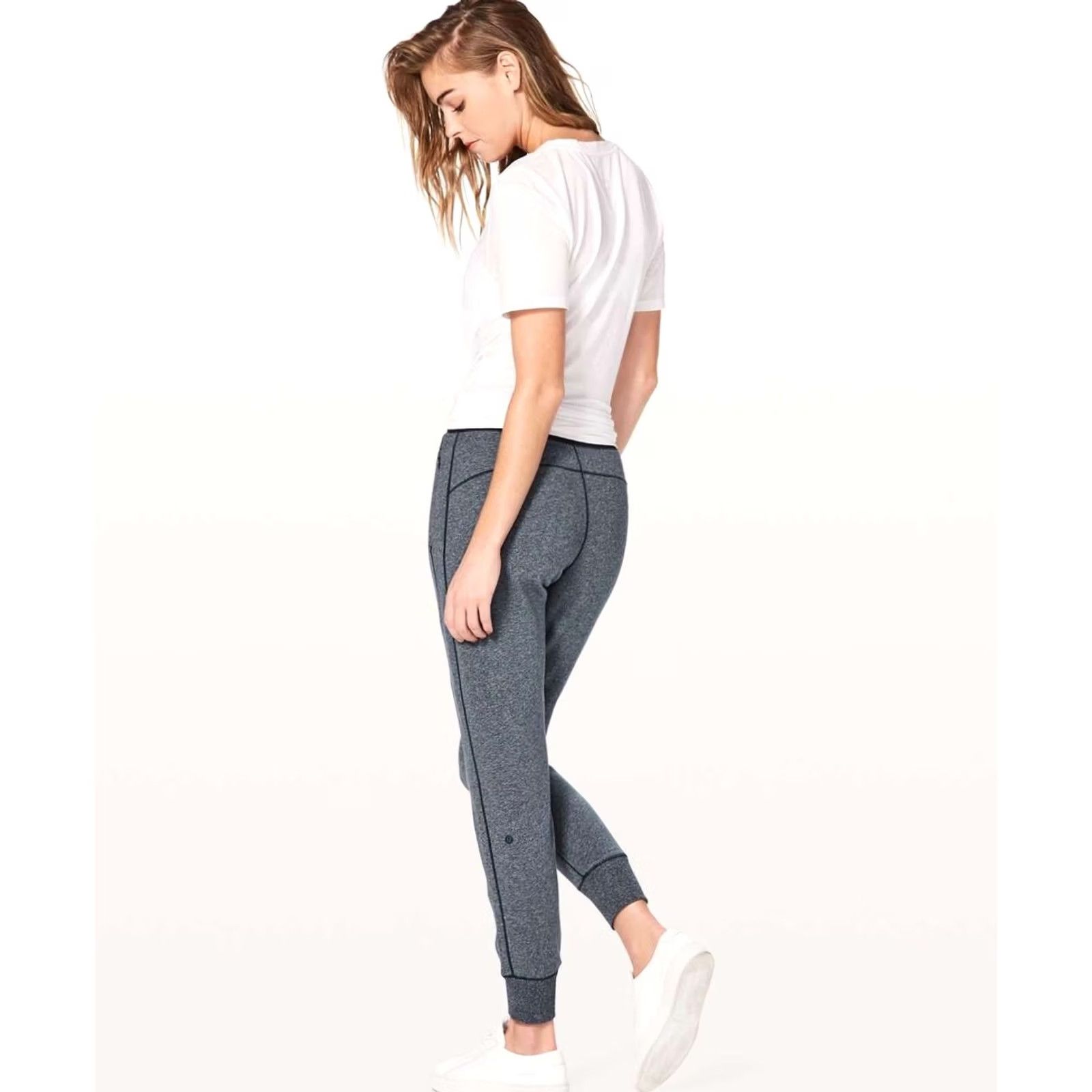 Lululemon Lululemon Cool & Collected Jogger Pants Heathered Speckled True Navy Women’s Size 6 Size 28" / US 6 / IT 42 - 3 Thumbnail