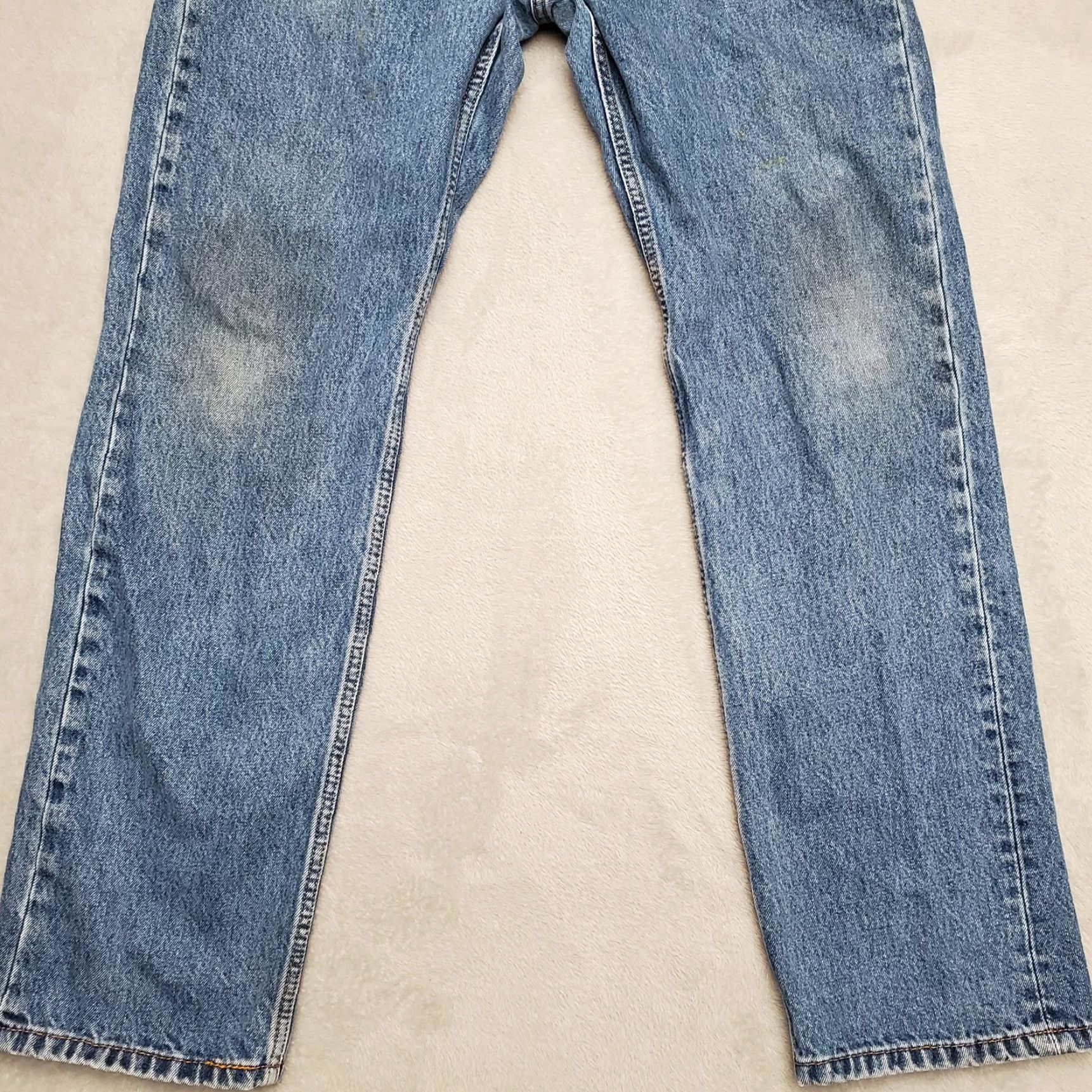 Denime VINTAGE Levis Jeans Mens 36x32 Blue 505 Regular Fit Straight Leg Medium Wash Denim Pants Size US 36 / EU 52 - 6 Thumbnail