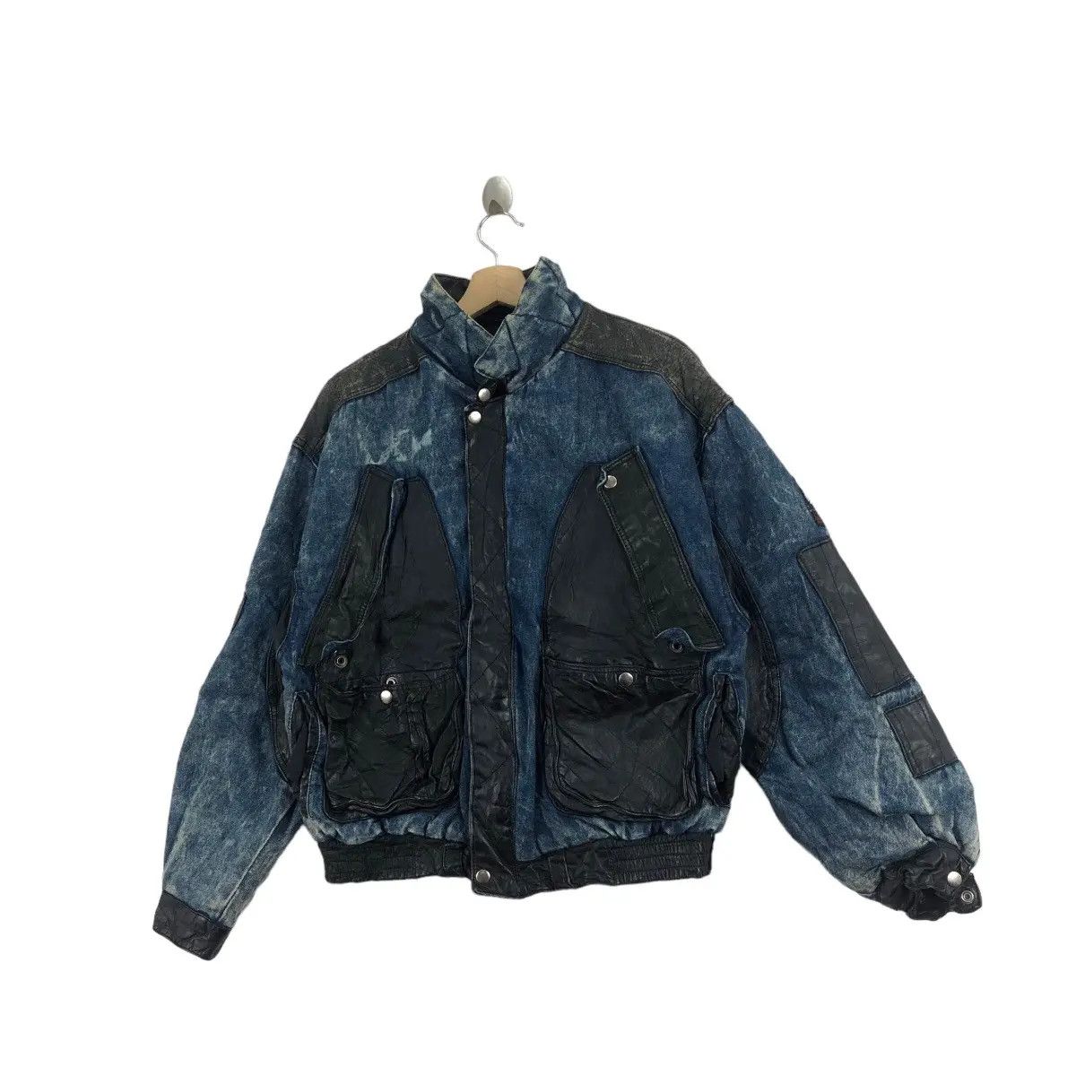 Vintage Vtg TROOP FRANCE Crest Laurel Wreath Varsity Denim Jacket Size XL / US 12-14 / IT 48-50 - 4 Thumbnail