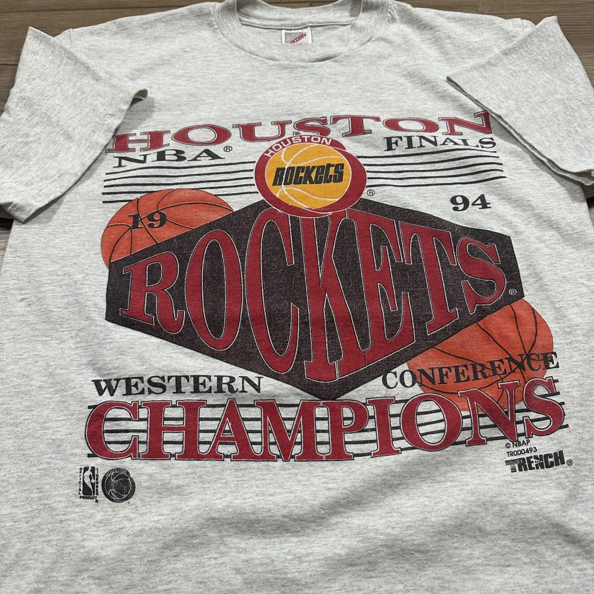 Jerzees 1994 Houston Rockets Western Conference Champions NBA Tee Size US L / EU 52-54 / 3 - 5 Thumbnail