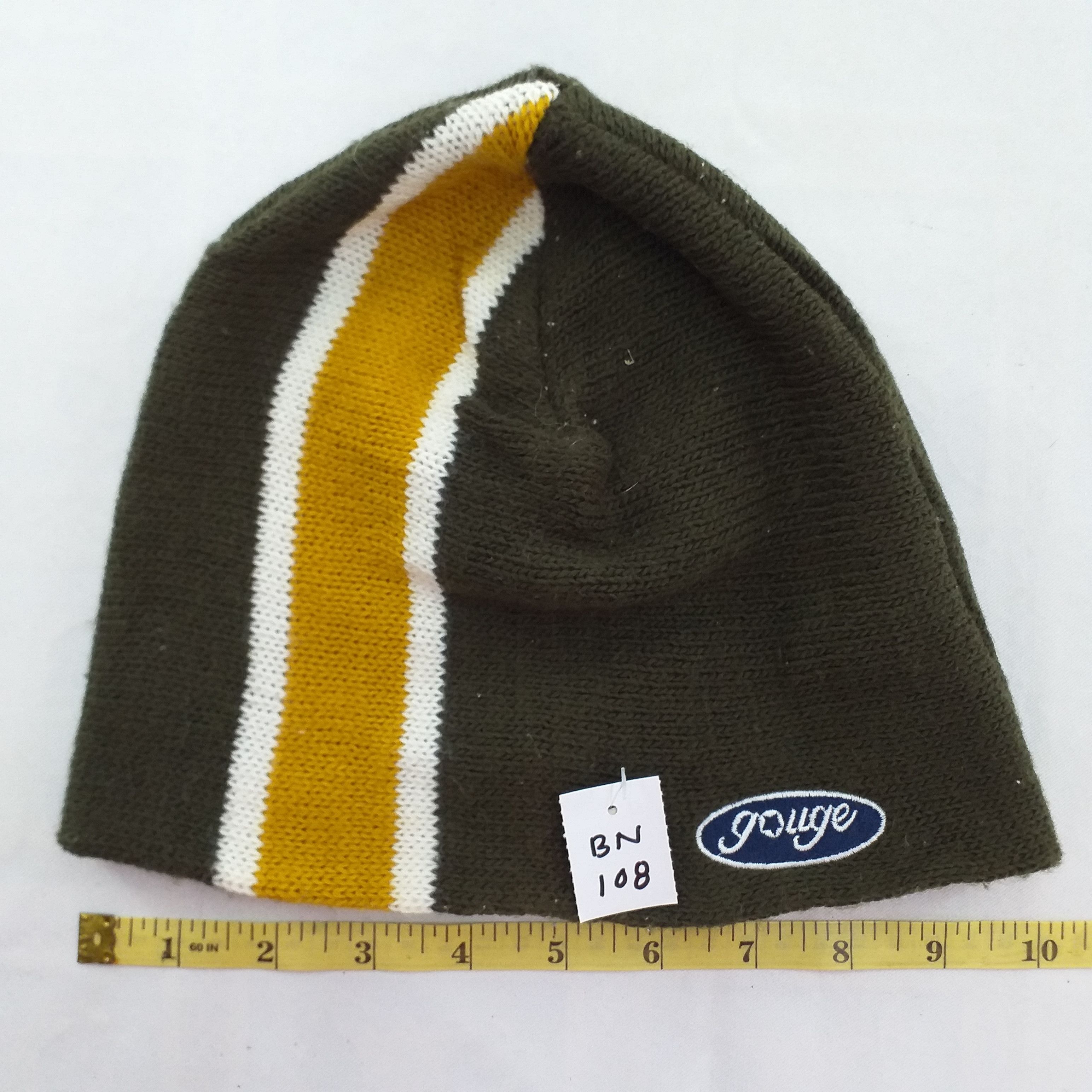 Japanese Brand Gouge Stripes Snow Cap Hat Beanie -BN108 Size ONE SIZE - 3 Thumbnail