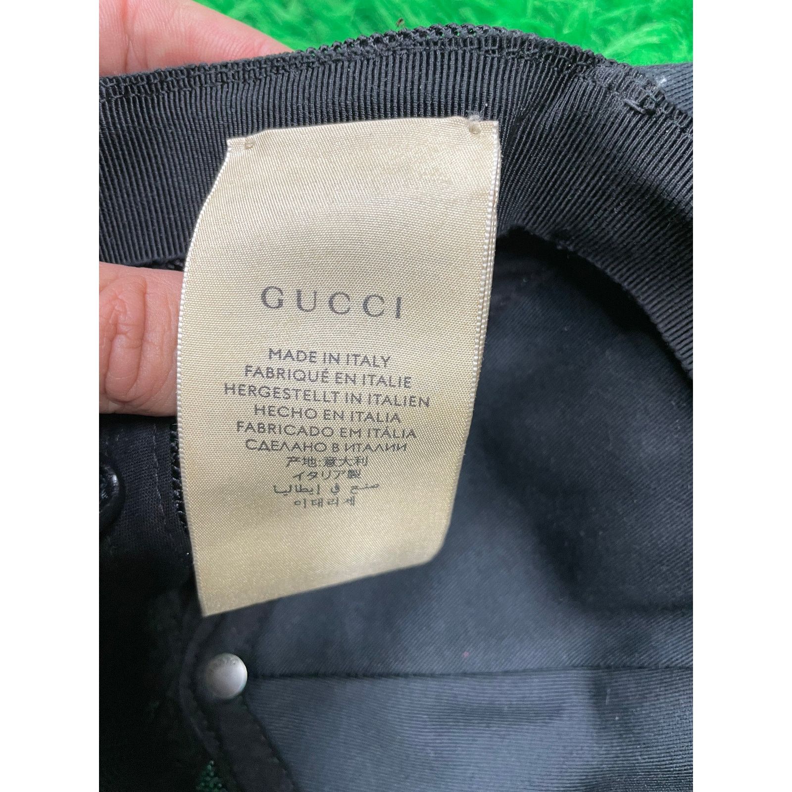Gucci Gucci Cap Black Red Medium Used Size ONE SIZE - 4 Thumbnail