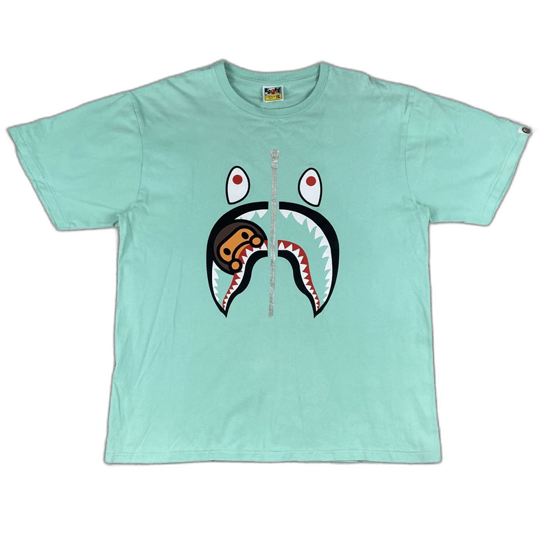 Bape BAPE Green Shark Short Sleeve T-Shirt Size US XXL / EU 58 / 5 - 1 Thumbnail