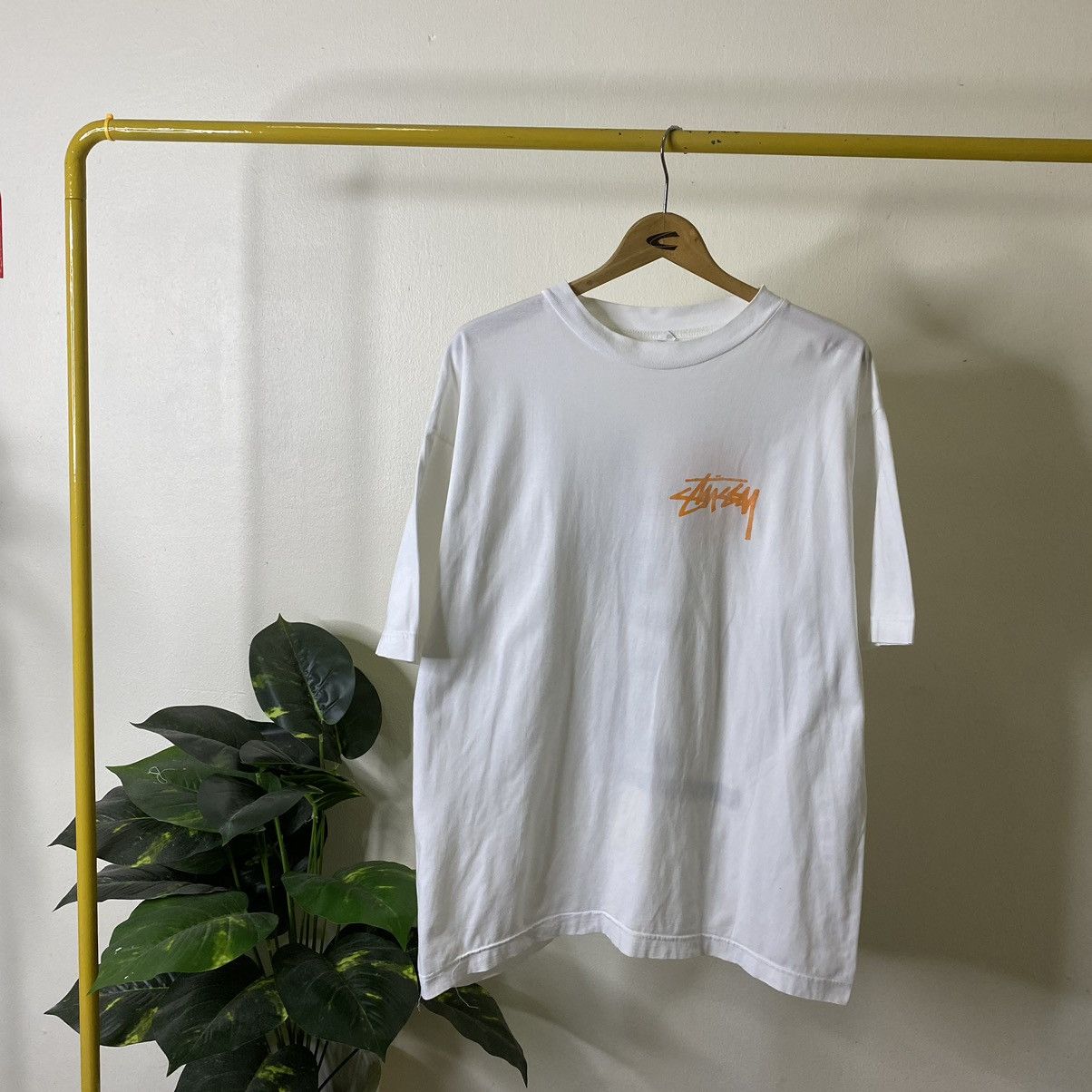Vintage Vintage 1990s Stussy Big Script Boot Tee Size US L / EU 52-54 / 3 - 4 Thumbnail