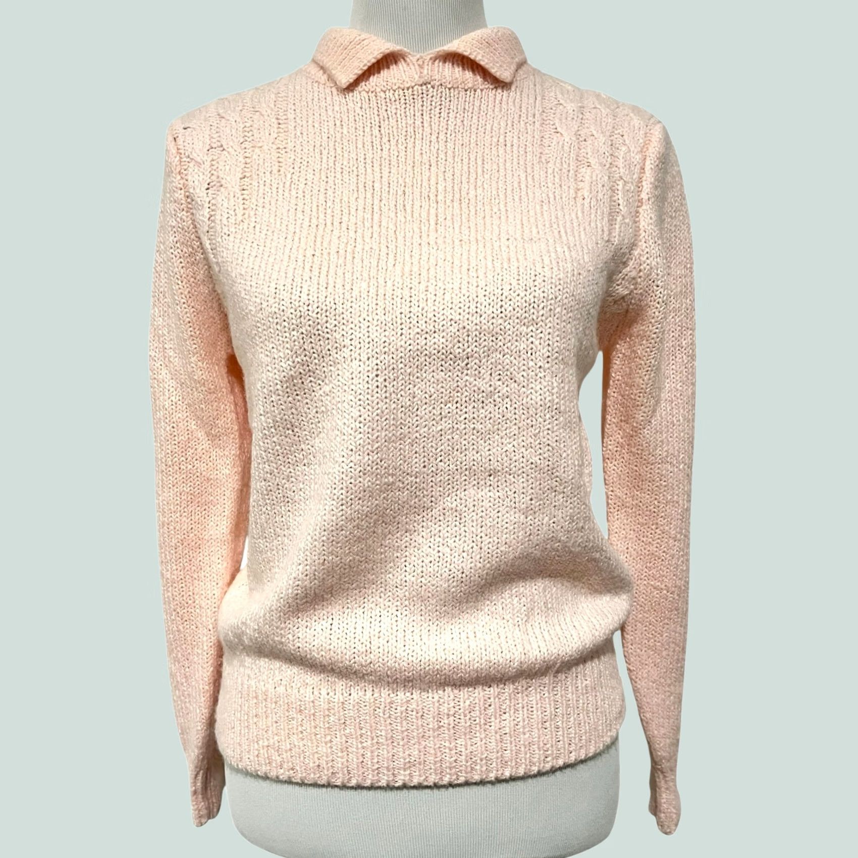 Pinko VINTAGE Pink Sweater Collared Pullover Womens Medium 80s 90s Classic Preppy Knit Pullover Shirt Size M / US 6-8 / IT 42-44 - 1 Thumbnail