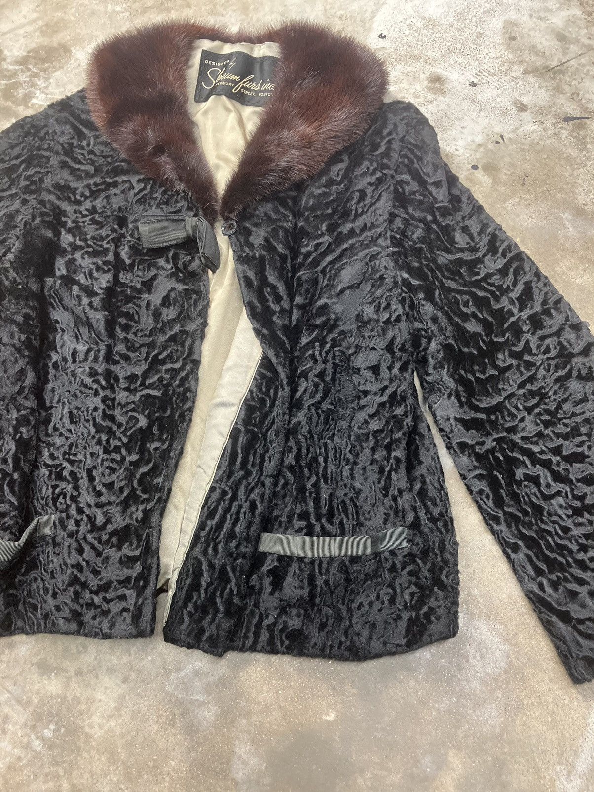 Vintage 60’s Persian Lamb and Mink Fur Coat Evening Jacket Size M / US 6-8 / IT 42-44 - 2 Thumbnail