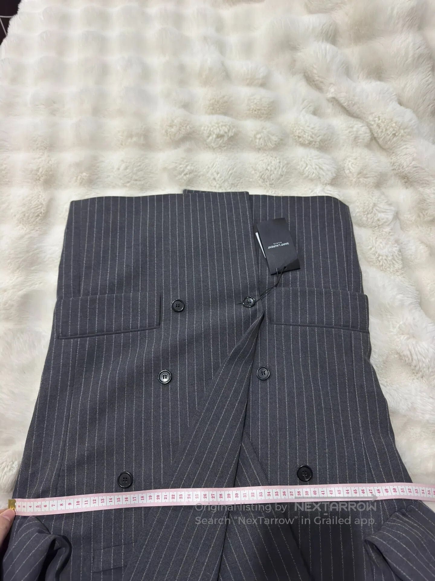 Saint Laurent Paris Saint Laurent Paris Flannel Double-breasted Men's Suit| Size US S / EU 44-46 / 1 - 8 Thumbnail