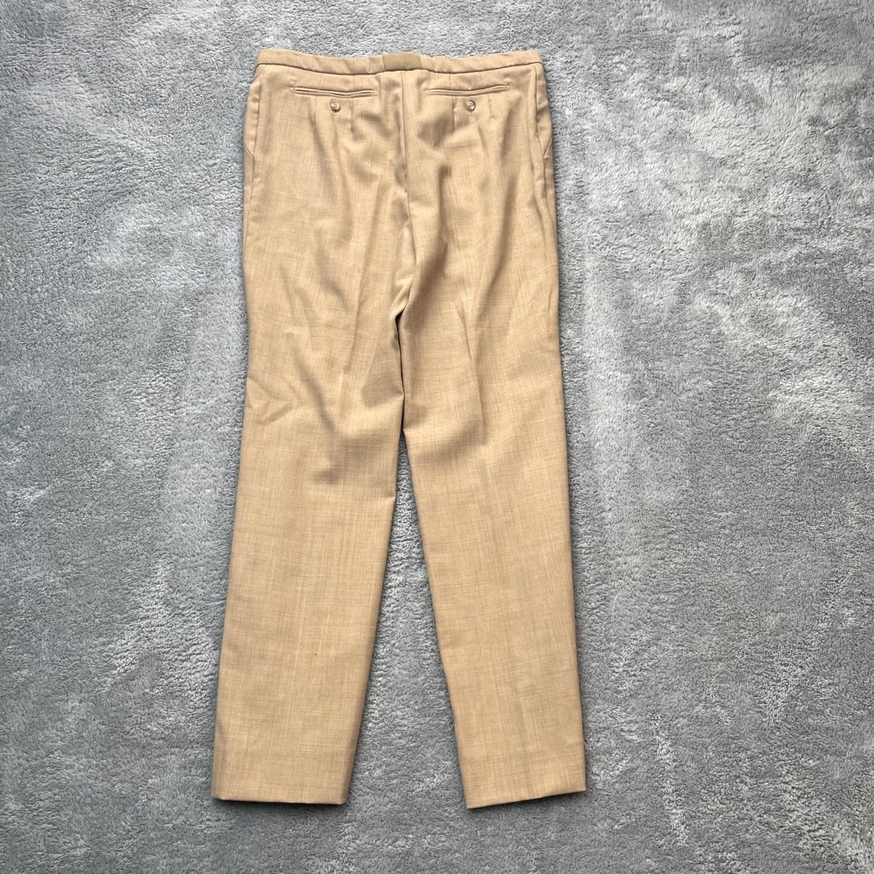 Max Mara VINTAGE Max Mara Pants Womens Brown Dress Wool Stretch Pockets Straight Leg 10 Size 32" / US 10 / IT 46 - 7 Thumbnail