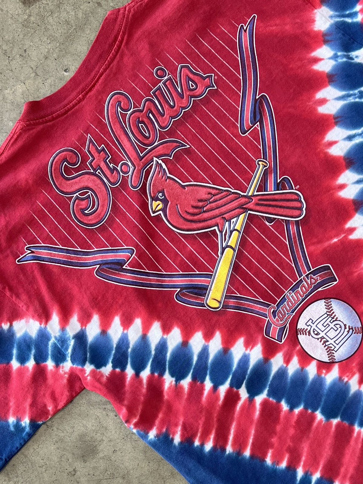 MLB Vintage 90s MLB St. Louis Cardinals Tie Dyed Baseball Tee XL Size US XL / EU 56 / 4 - 4 Thumbnail