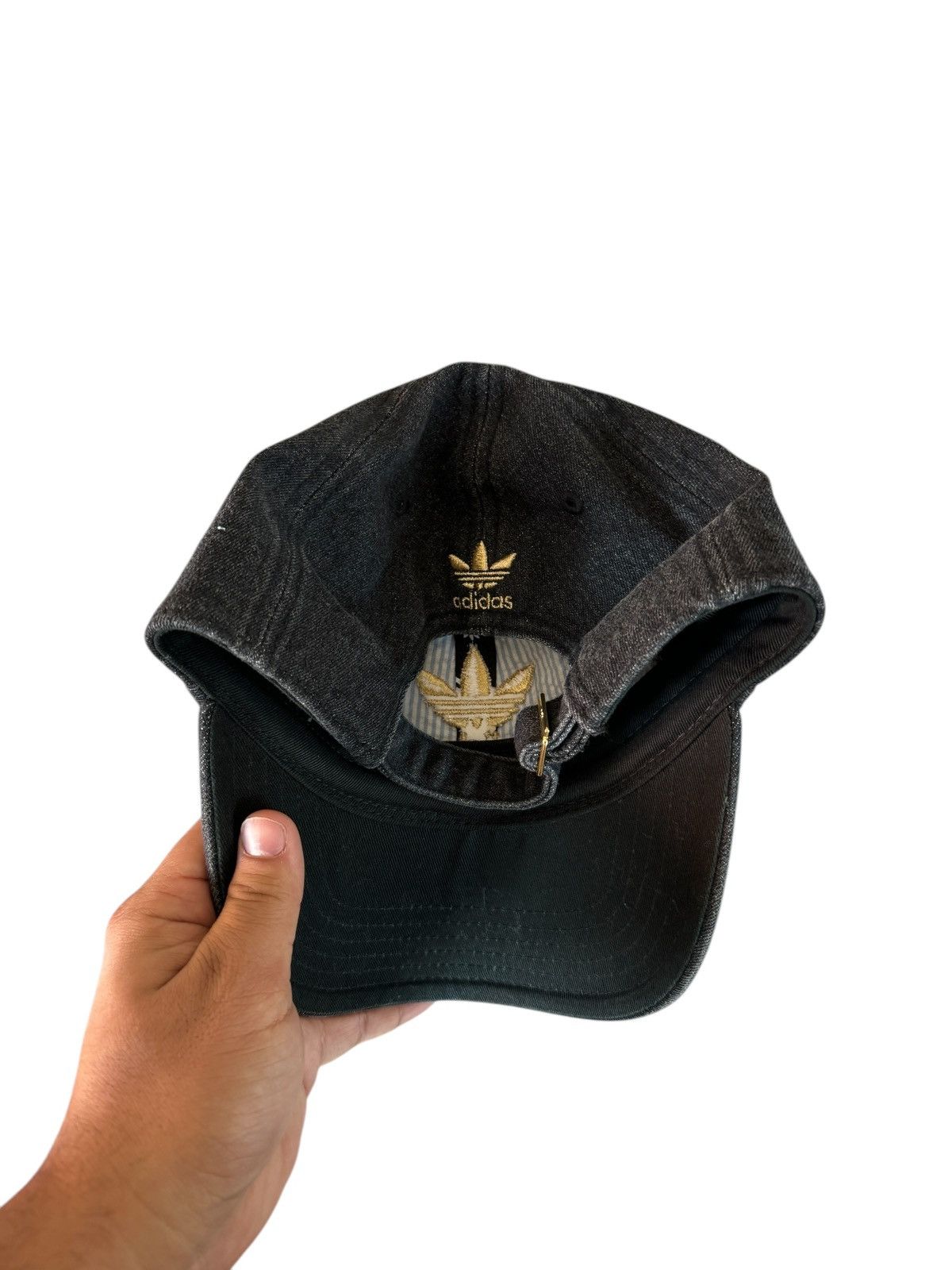 Adidas Retro Adidas Gold Embroidered Big Logo Baseball Cap Size ONE SIZE - 5 Thumbnail