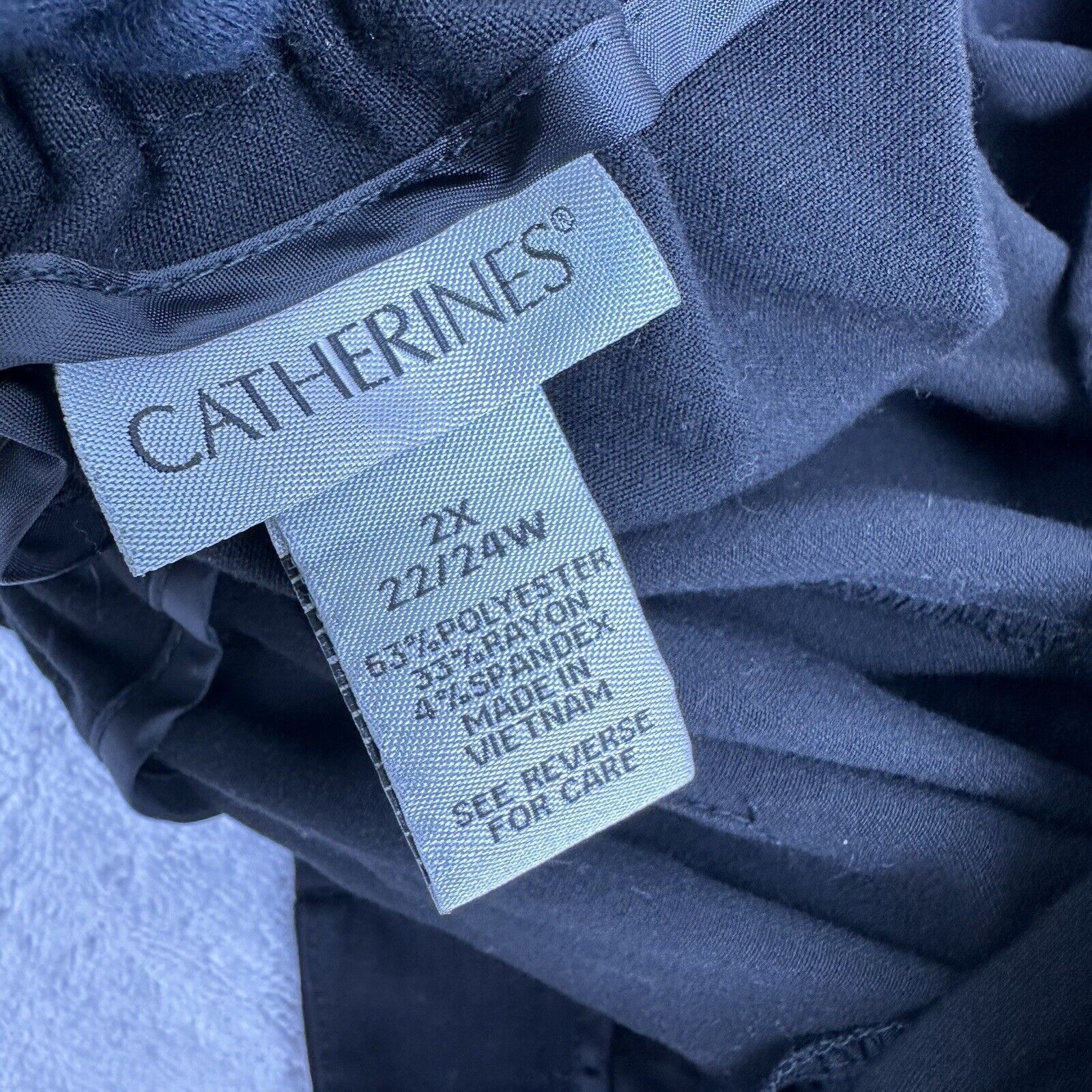 Other Catherines Refined Pants Pull On Black Plus Women’s Sz 2X Size 34" / US 12 / IT 48 - 6 Thumbnail