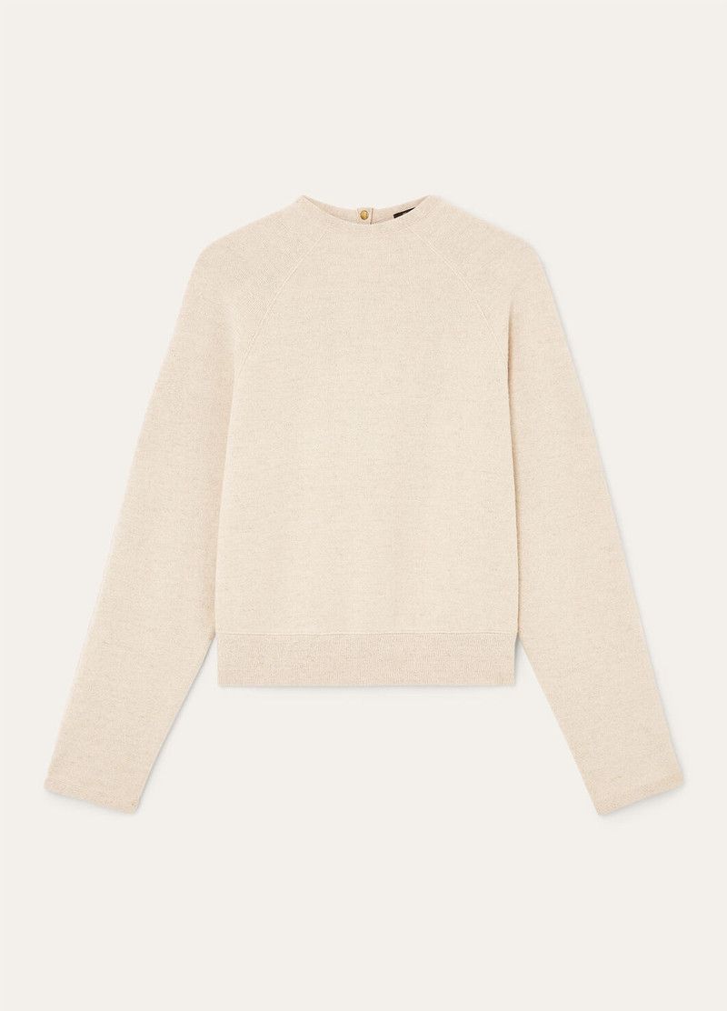 Loro Piana o1srvl11e0526 FAP0750 Brienno Sweatshirt in Ecru Size XS / US 0-2 / IT 36-38 - 1 Thumbnail