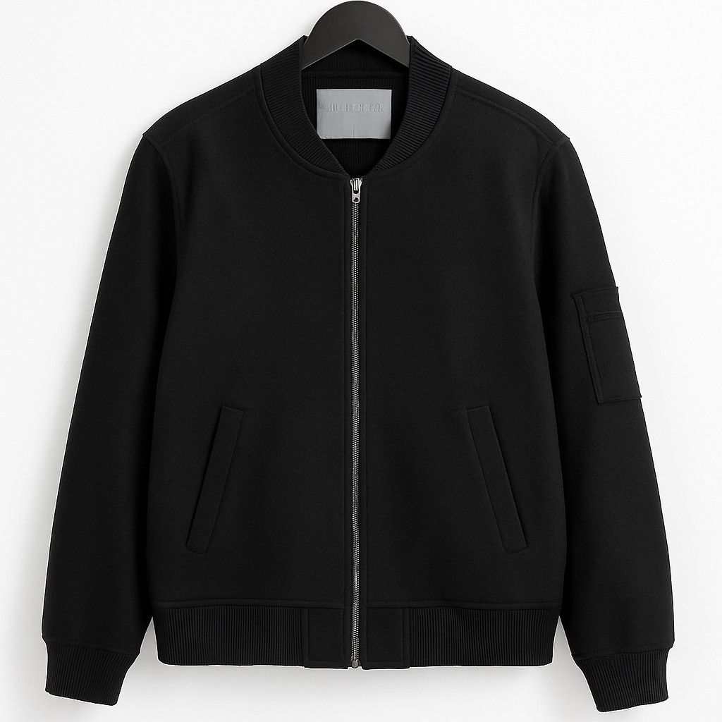 Ciaopanic Vintage Special Works & Styles Black Wool Bomber Jacket Size US L / EU 52-54 / 3 - 1 Thumbnail