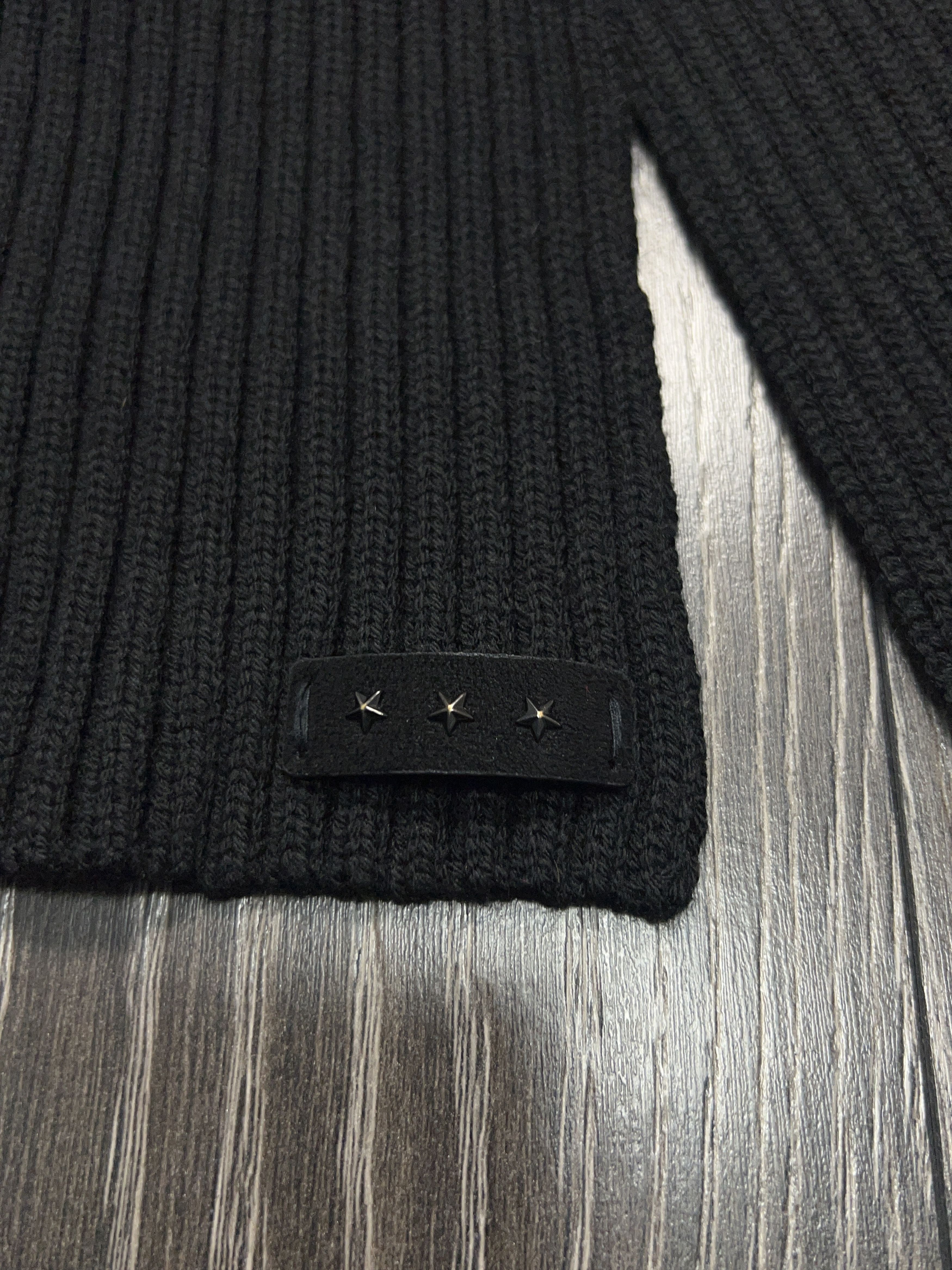 John Varvatos USA Black Cable Knit Scarf Wool Acrylic Size 22.5 x 7.5 inch Size ONE SIZE - 3 Thumbnail