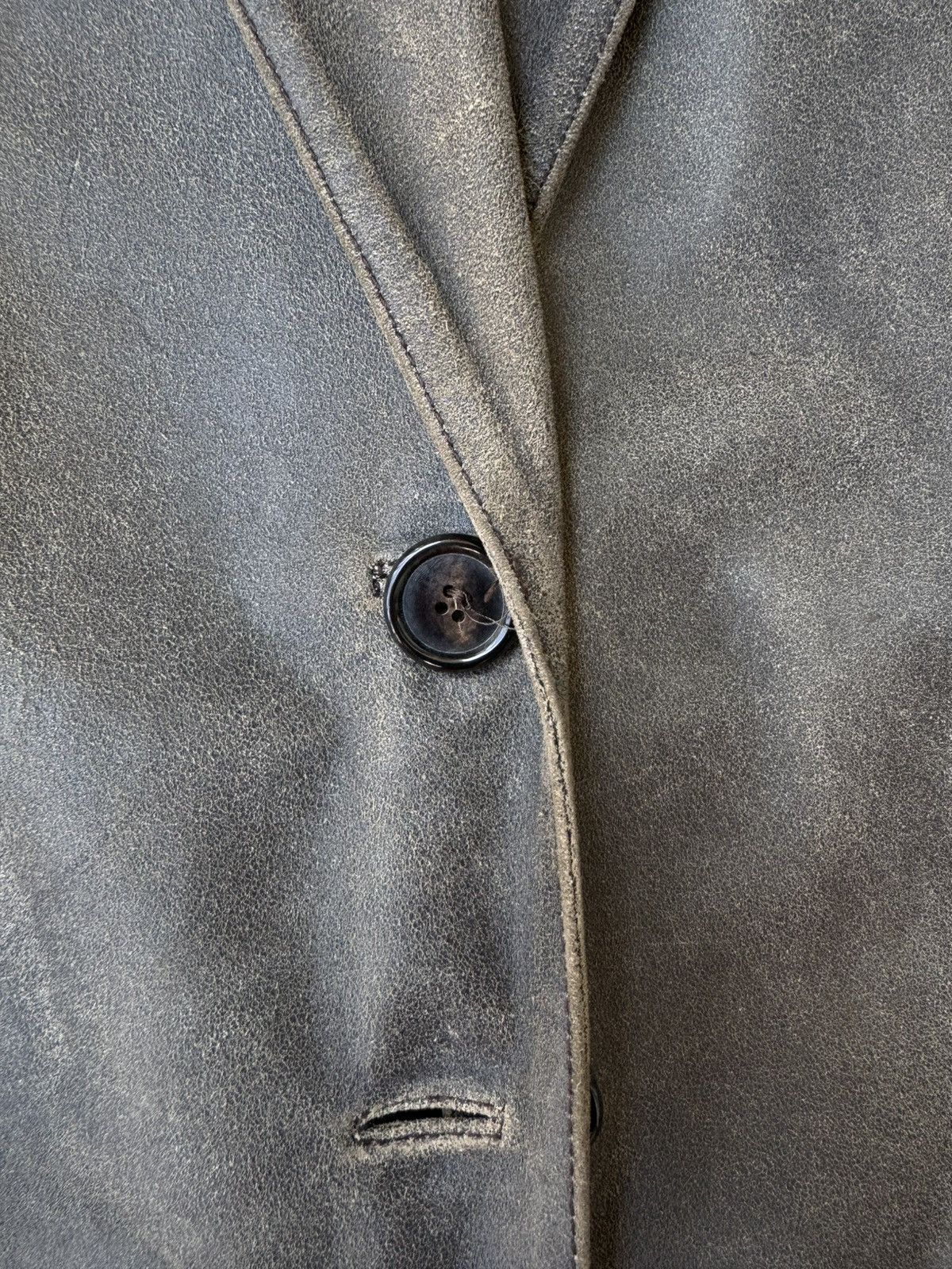 Ann Demeulemeester Ann Demeulemeester AW00 Treated Leather Chesterfield Coat Size US XS / EU 42 / 0 - 4 Thumbnail