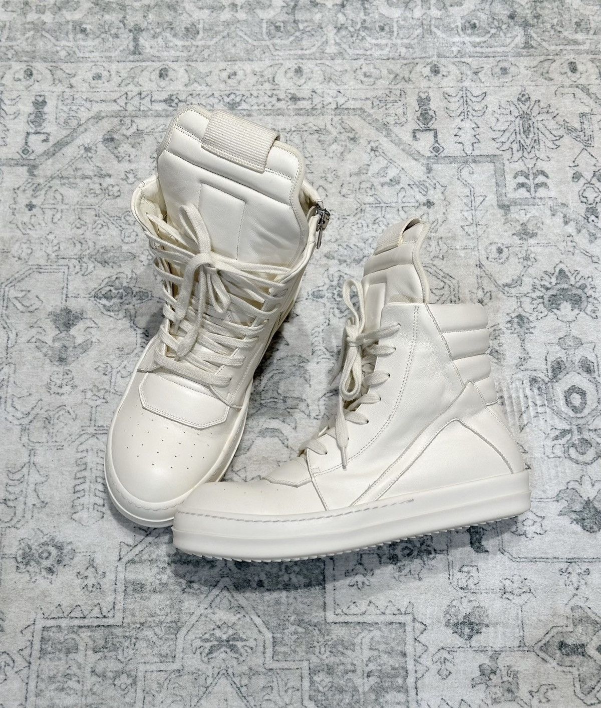 Rick Owens Rick Owens Geobasket Milk White New Version Size US 7 / EU 40 - 3 Thumbnail