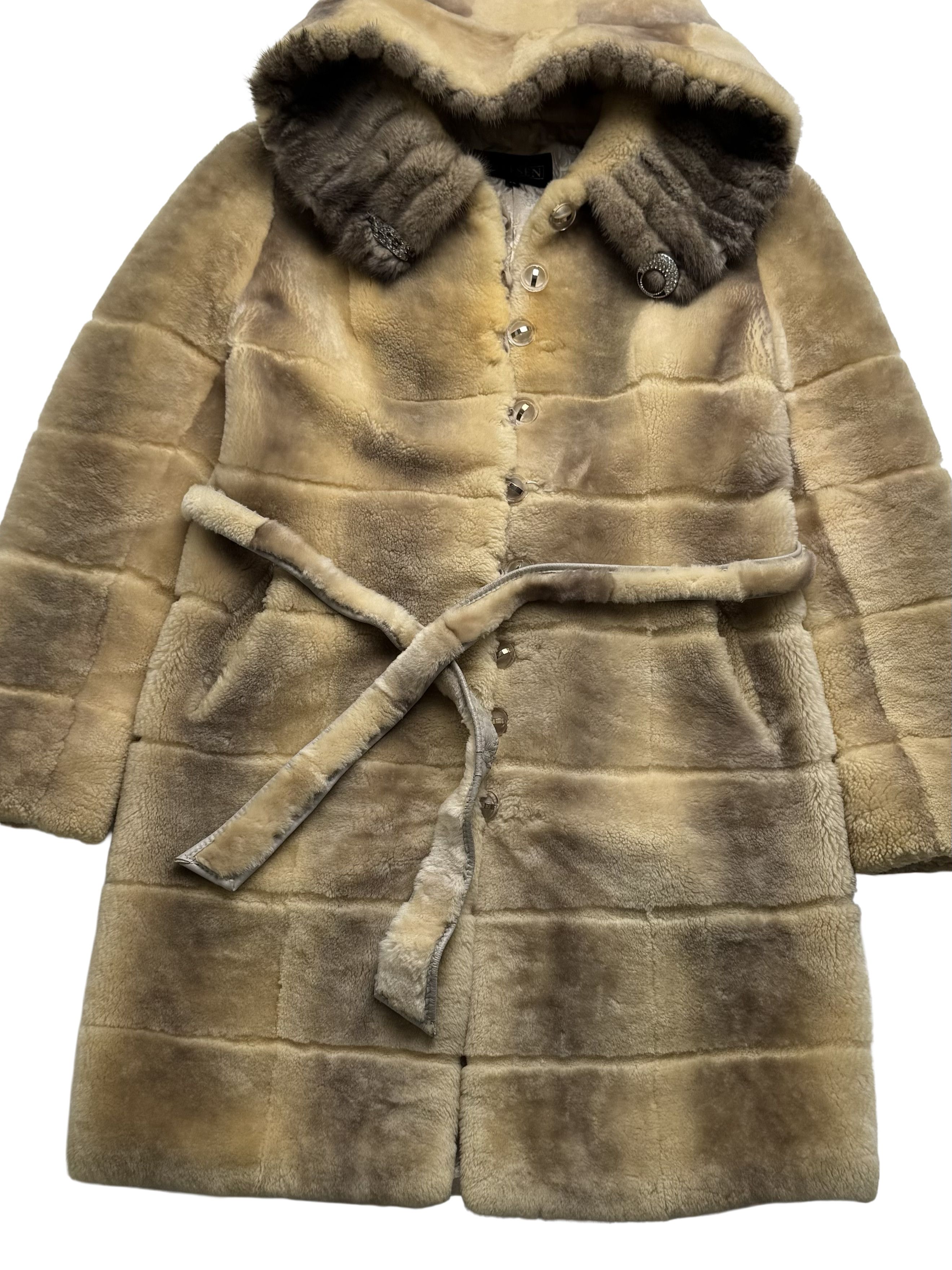 Vintage Vintage Real Sheepskin Hooded Coat Size L / US 10 / IT 46 - 8 Thumbnail
