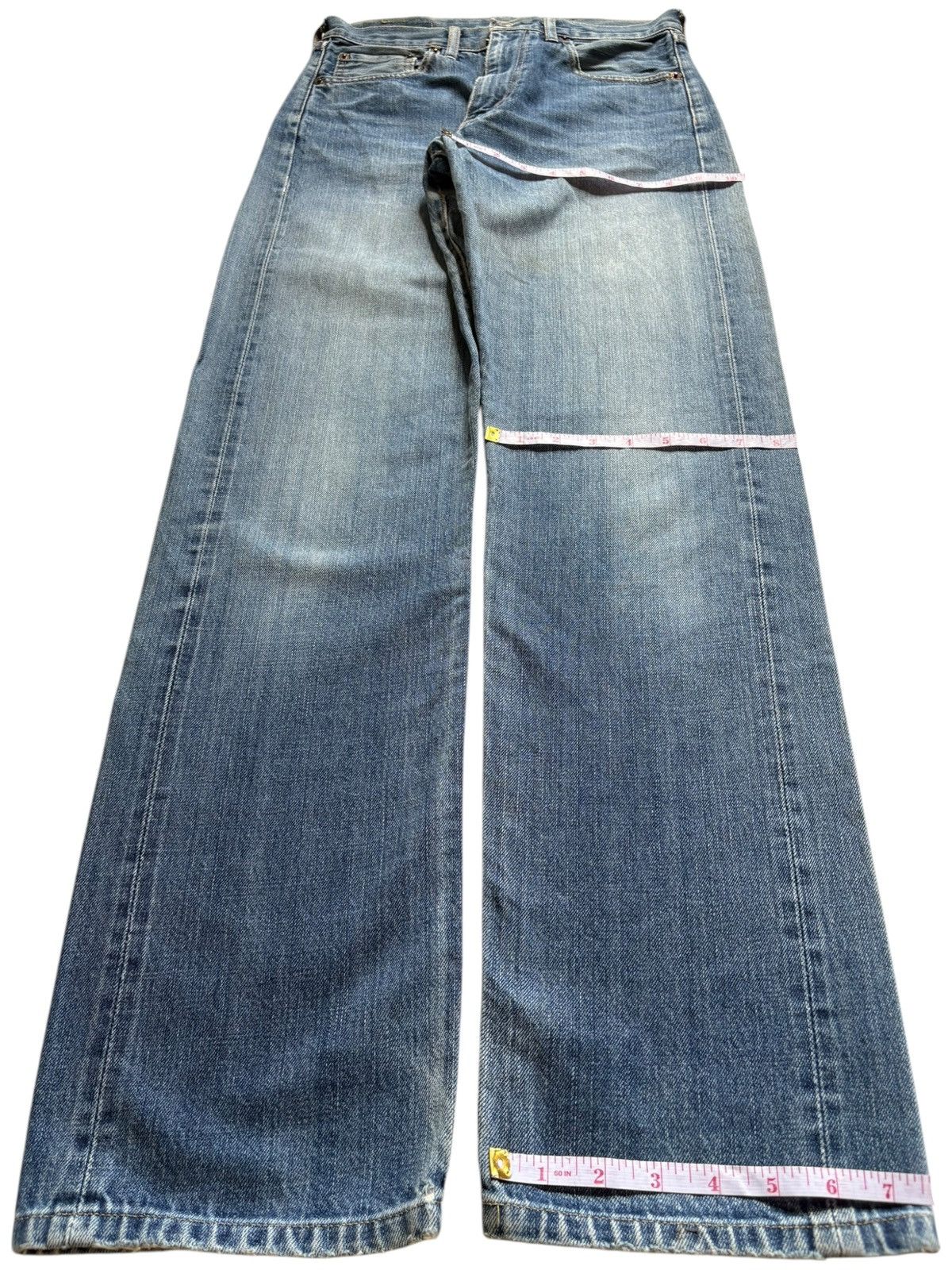Levi's Vintage 80s Levis 502 Big E Selvedge Mud Wash Distress Jeans Size US 28 / EU 44 - 14 Thumbnail
