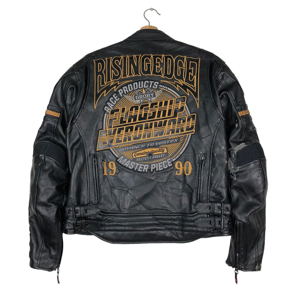 Japanese Brand 🔥Vintage Racing Biker Jacket Flagship Japan Made Big Logo Size US M / EU 48-50 / 2 - 8 Thumbnail