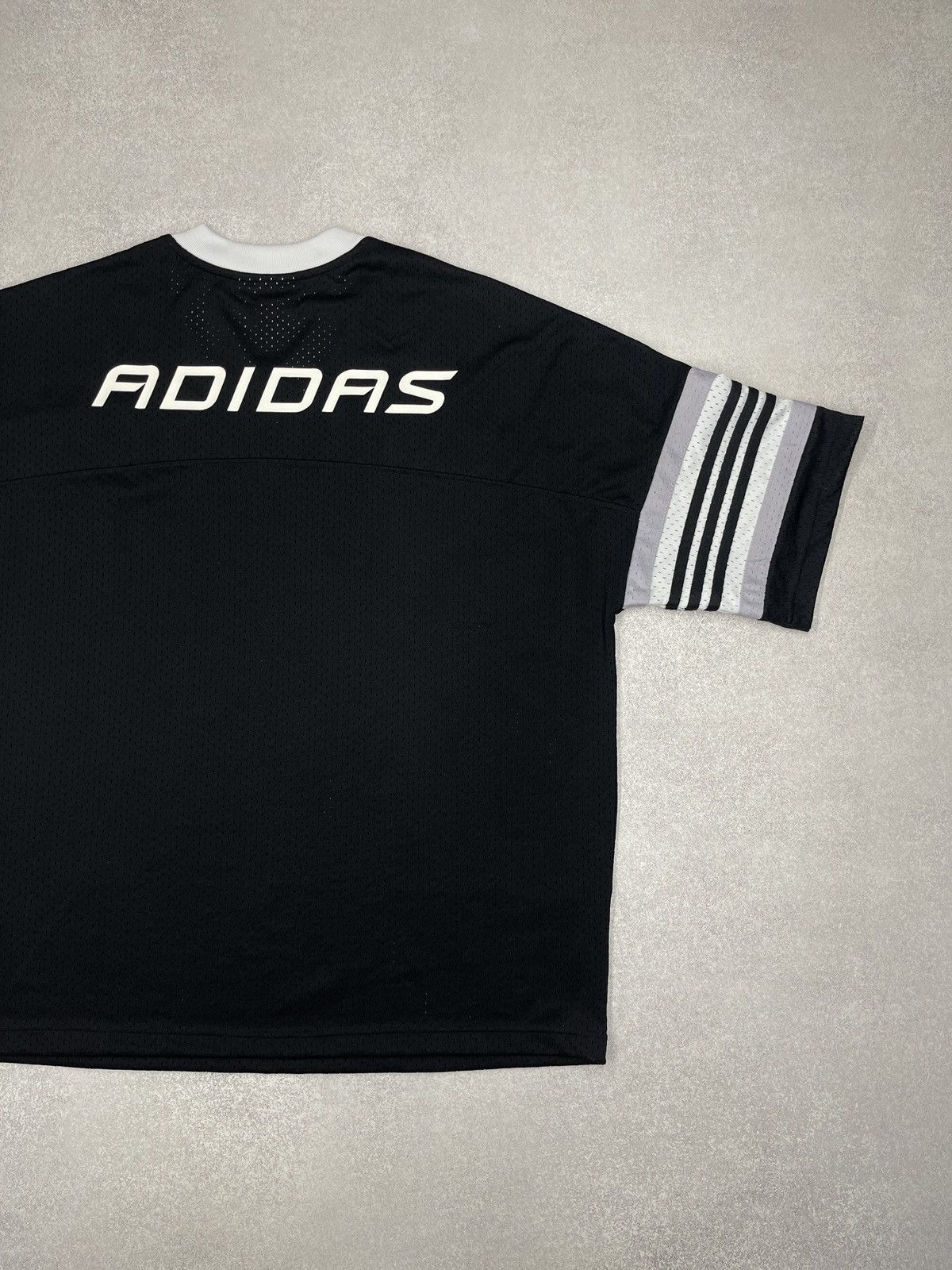 Adidas Mens Adidas Sports Jersey Black Double Big Logo Size US L / EU 52-54 / 3 - 9 Thumbnail