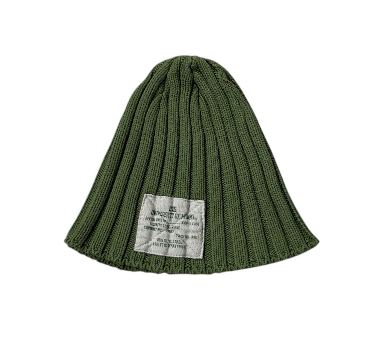 Nike Vintage Nike knitted cotton beanie hat university of Miami Size ONE SIZE - 1 Thumbnail