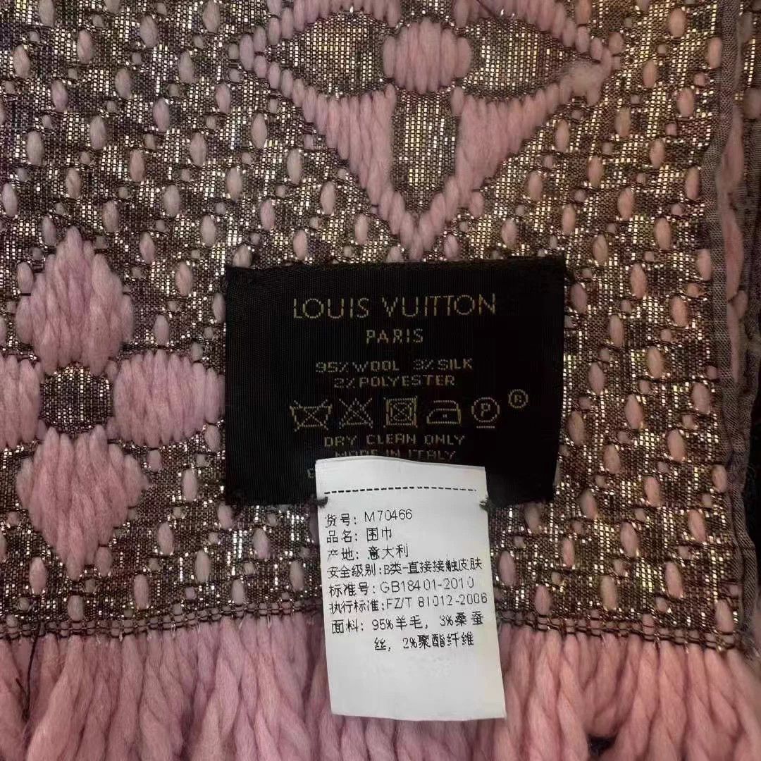 Louis Vuitton LV new pink wool scarf Size ONE SIZE - 3 Thumbnail