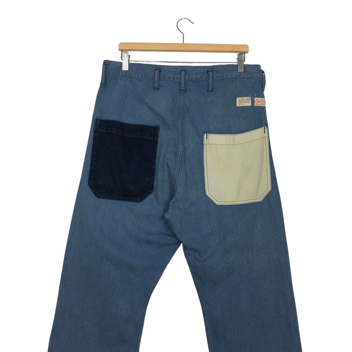 Japanese Brand 🔥VINTAGE CANTON OVERALLS PANTS INDIGO UNION MADE Size US 34 / EU 50 - 12 Thumbnail