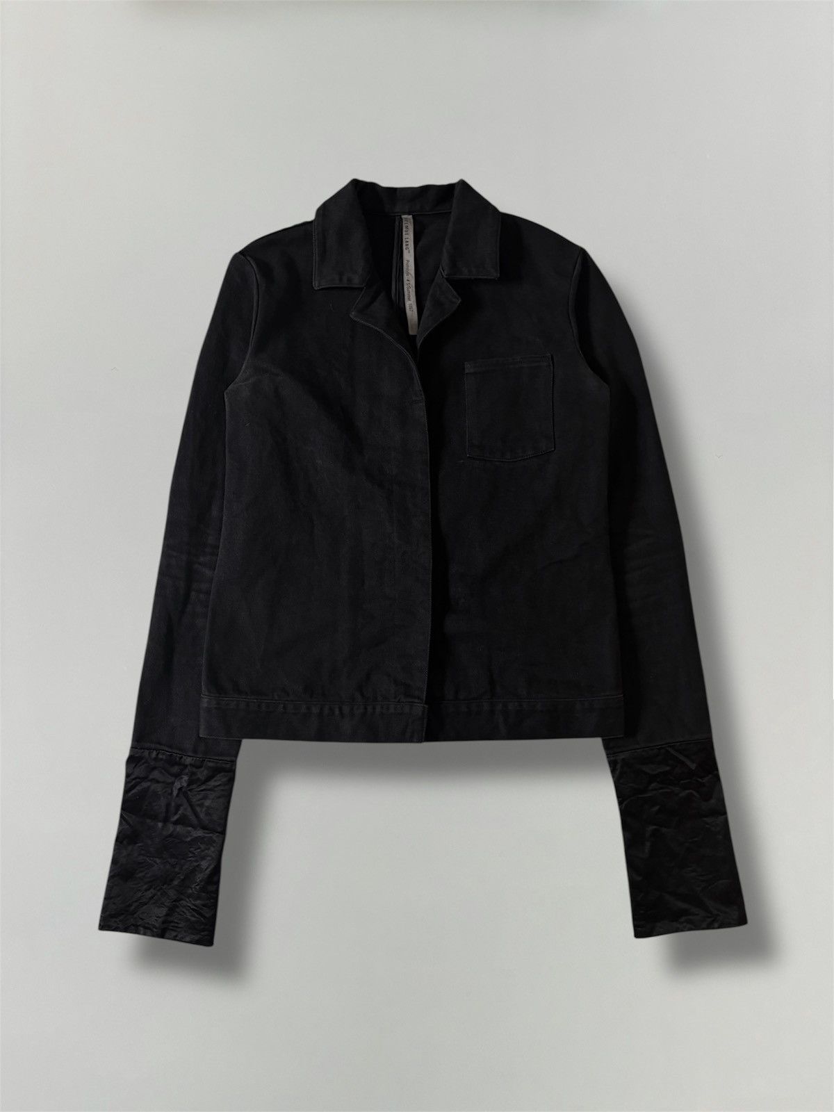 Helmut Lang HELMUT LANG LEATHER SLEEVE DENIM JACKET SS 03