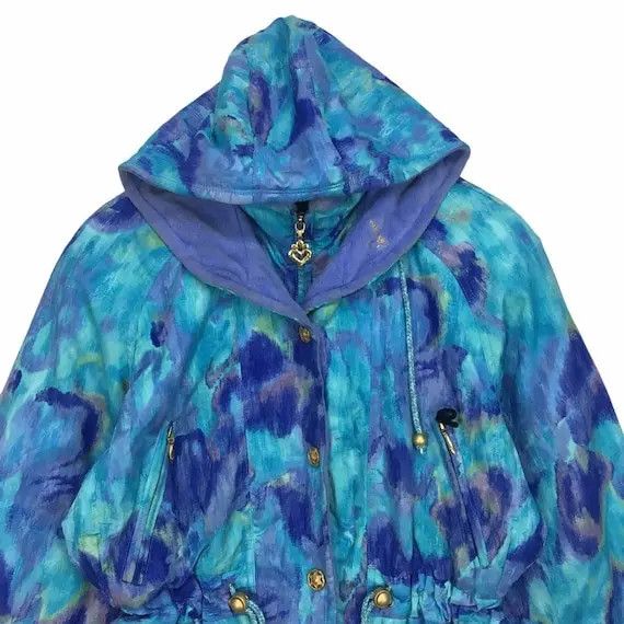 Ellesse Vtg 90' ELLESSE PERUGIA ITALY AOP Ski Winter Jacket Coat Size L / US 10 / IT 46 - 4 Thumbnail
