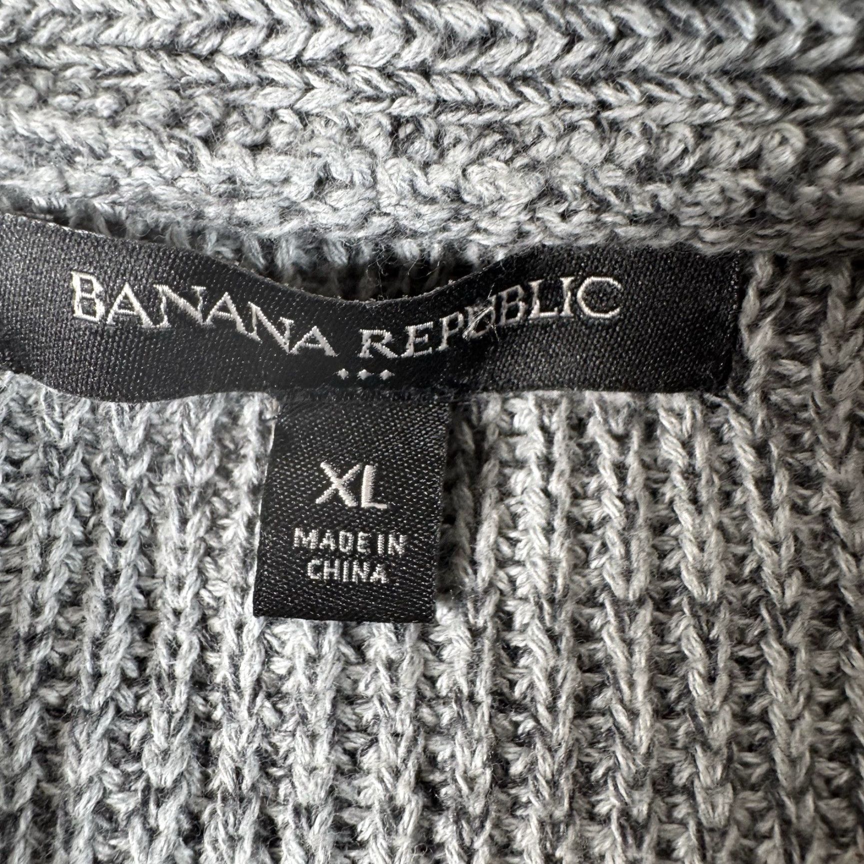 Banana Republic VINTAGE Banana Republic Shawl Collar Cardigan Sweater XL Grandpa Old Money Dark Academia Mens Cardigan Sweater XL Gray Cotton Knit Size US XL / EU 56 / 4 - 5 Thumbnail