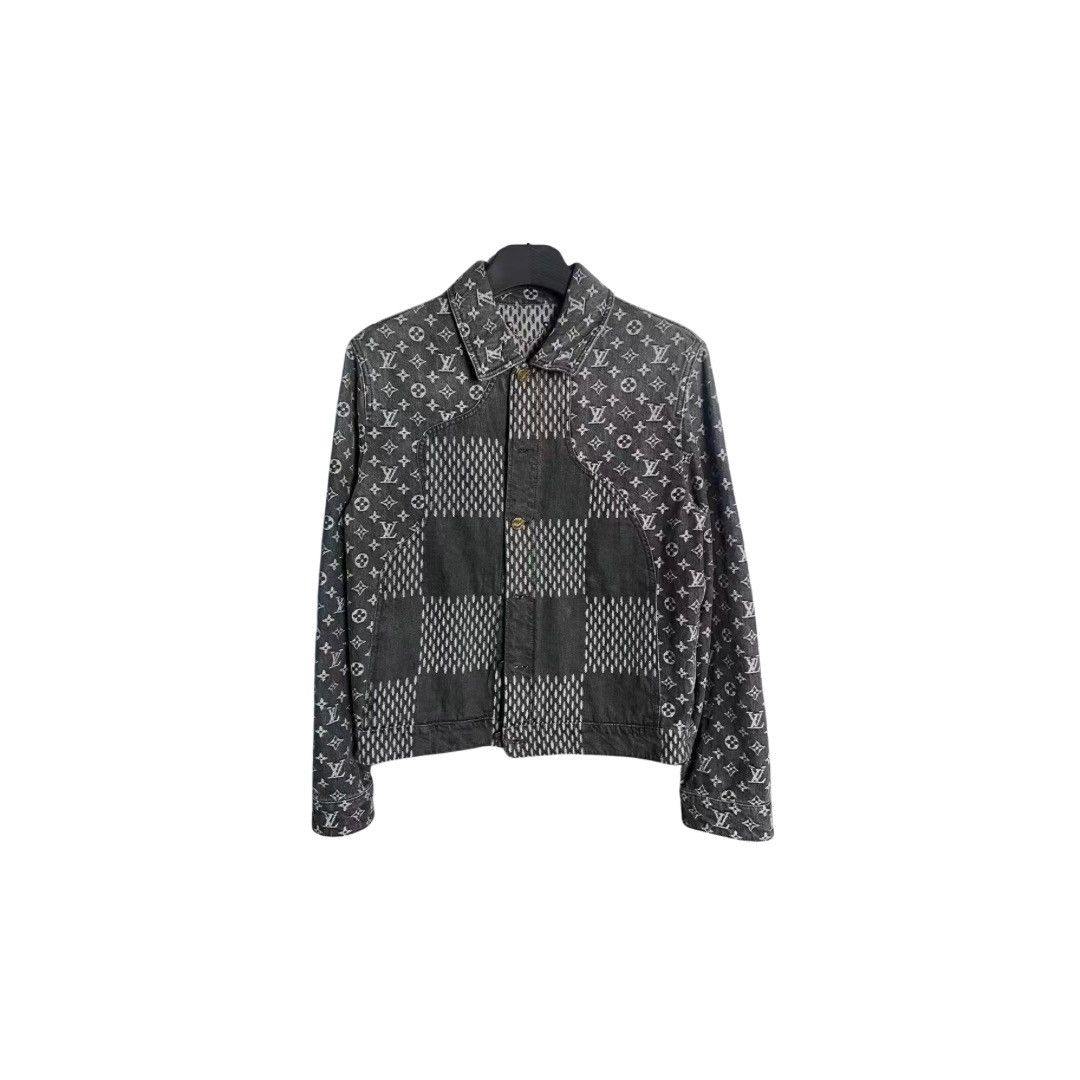 image of Louis Vuitton Nigo Lv X Nigo Lv² Denim Jacket in Grey, Men's (Size Small)