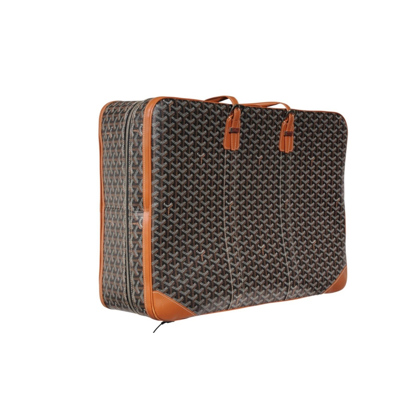 Goyard Brown Goyardine Canvas Leather Majordome 60 Travel Luggage Size ONE SIZE - 4 Thumbnail