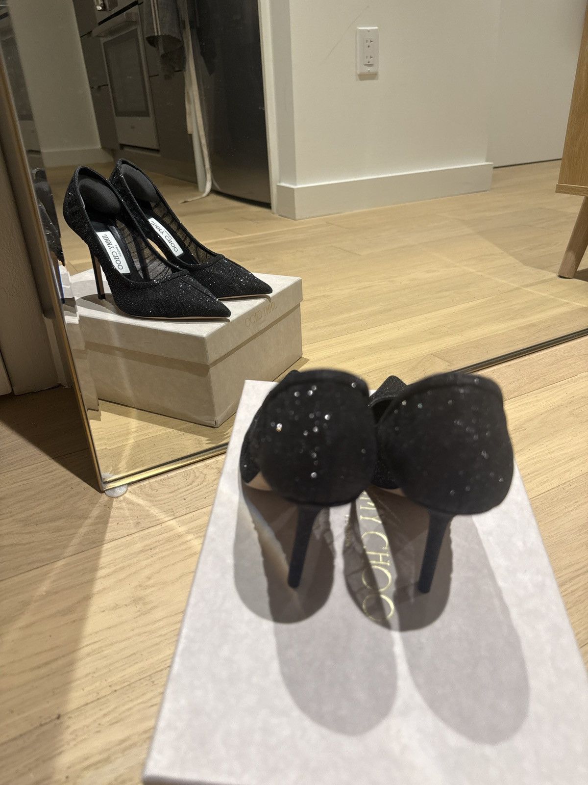 Jimmy Choo Jimmy Choo Love 10mm Glitter Pump Size US 6 / IT 36 - 5 Thumbnail