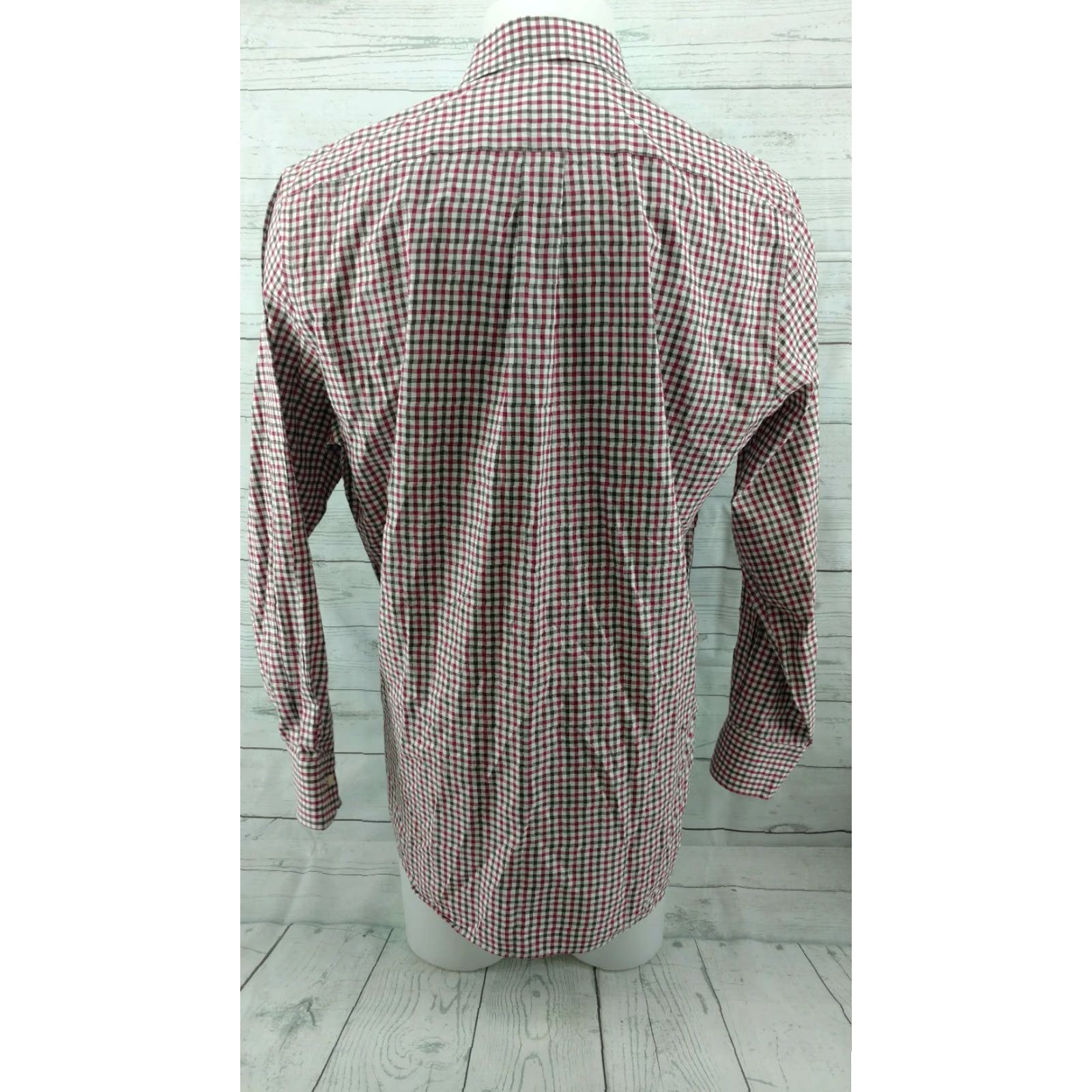 Peter Millar Peter Millar Button Up Shirt Adult Large Red Plaid Long Sleeve Casual Men Size US L / EU 52-54 / 3 - 7 Thumbnail