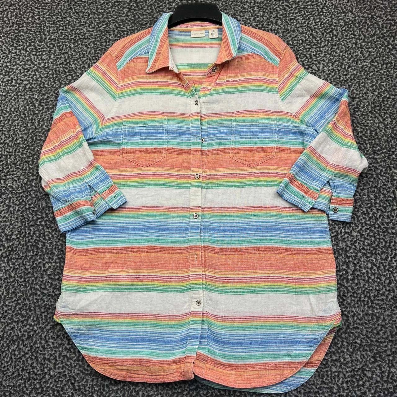 Other Westbound Shirt Women Striped Button Up Collared XL Size XL / US 12-14 / IT 48-50 - 1 Thumbnail