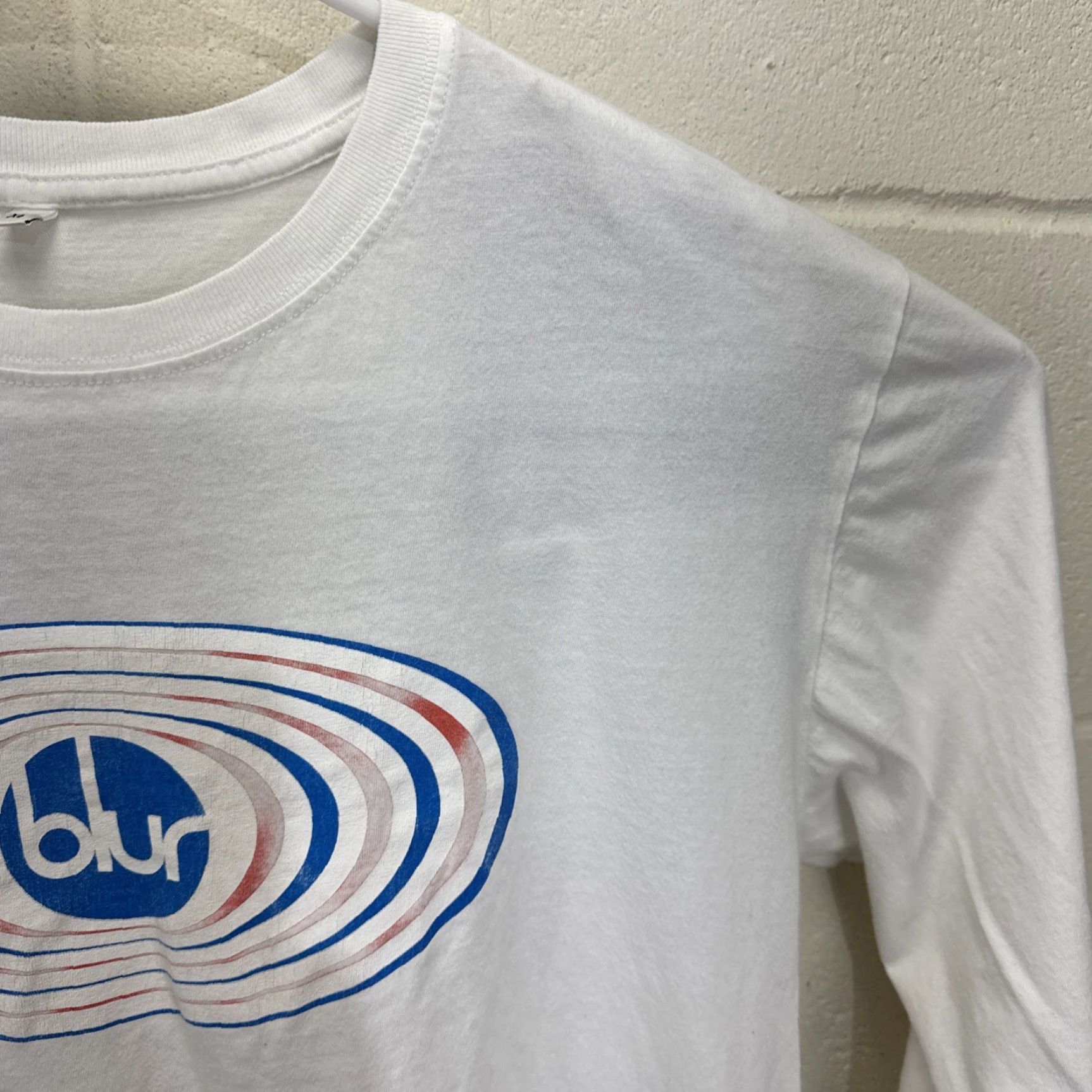 Vintage VINTAGE Blur Shirt Long Sleeve XL Unisex Adults Crew Neck Graphic Print 90s Band Logo Green White" Size US XL / EU 56 / 4 - 7 Thumbnail