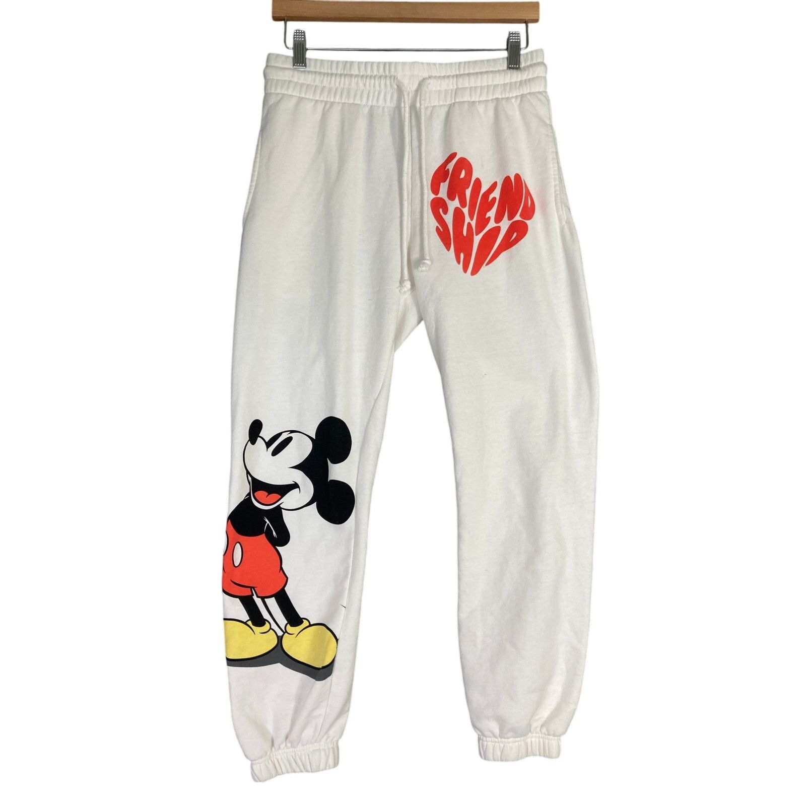Disney Disney Women's Jogger Pants M White Mickey Mouse Graphic Size 30" / US 8 / IT 44 - 1 Thumbnail