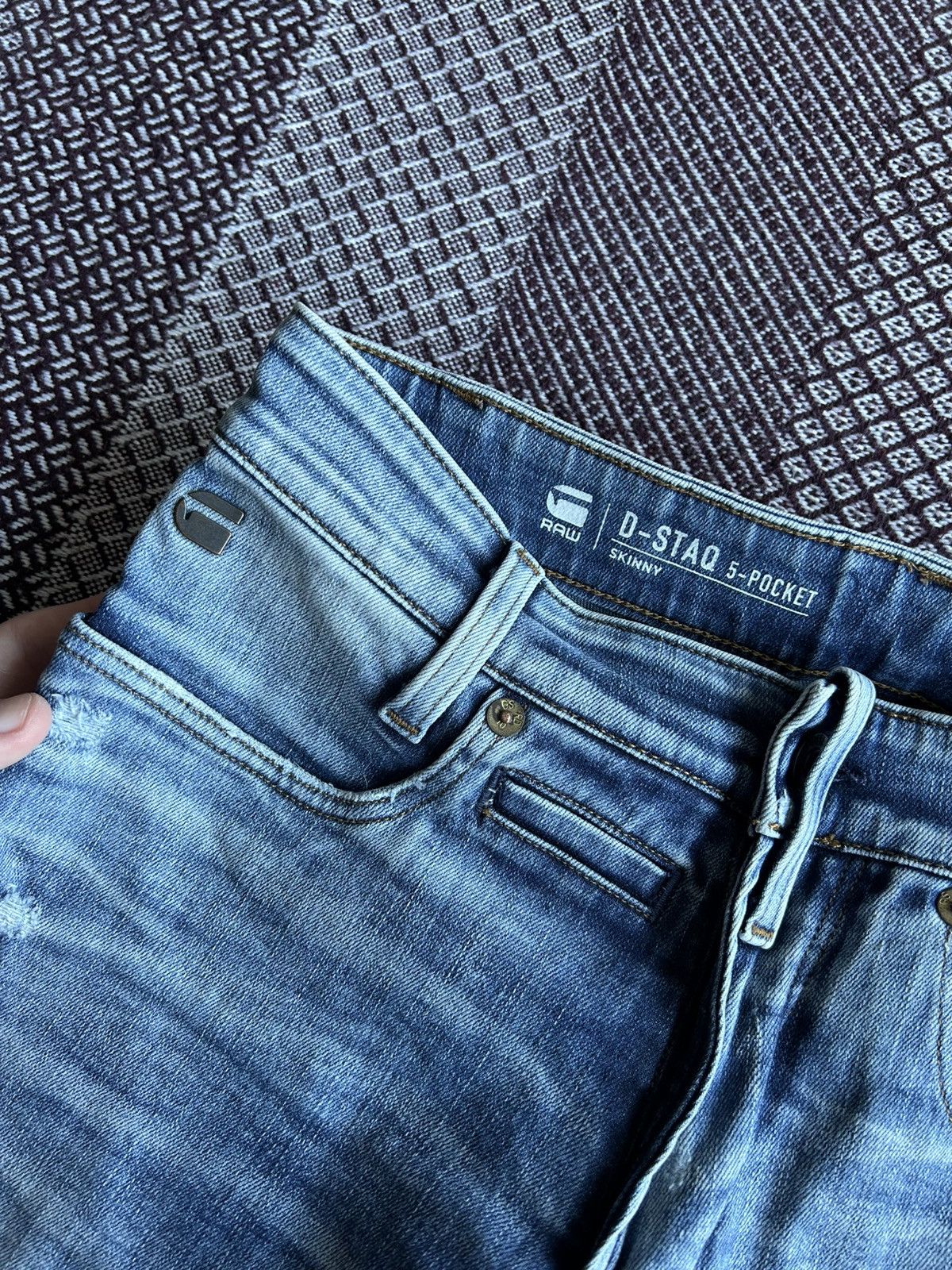 G-Star × Jean × Vintage G-star Raw D-STAQ 5-PKT Skinny Denim Jeans Size 28 x 32 Size US 28 / EU 44 - 8 Thumbnail