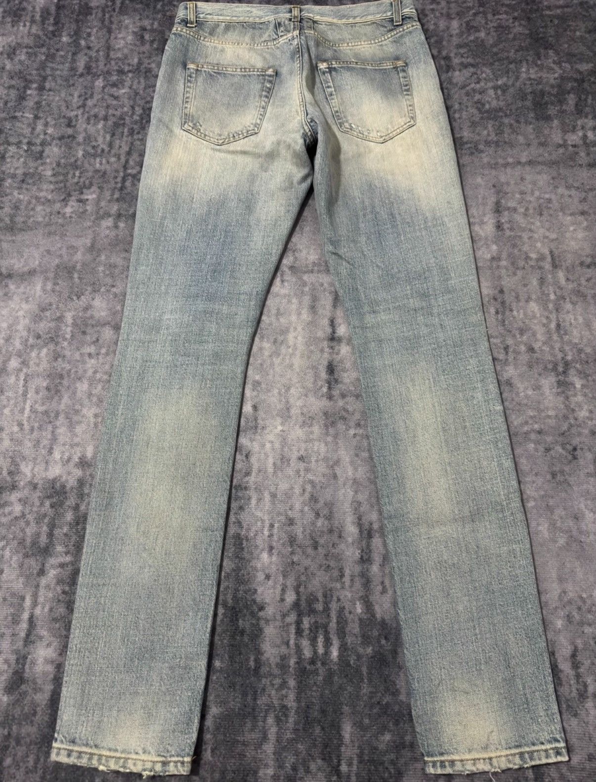 Saint Laurent Paris SLP 16SS Washed Yellow Mud Distressed Slashed Jeans Size US 30 / EU 46 - 2 Thumbnail