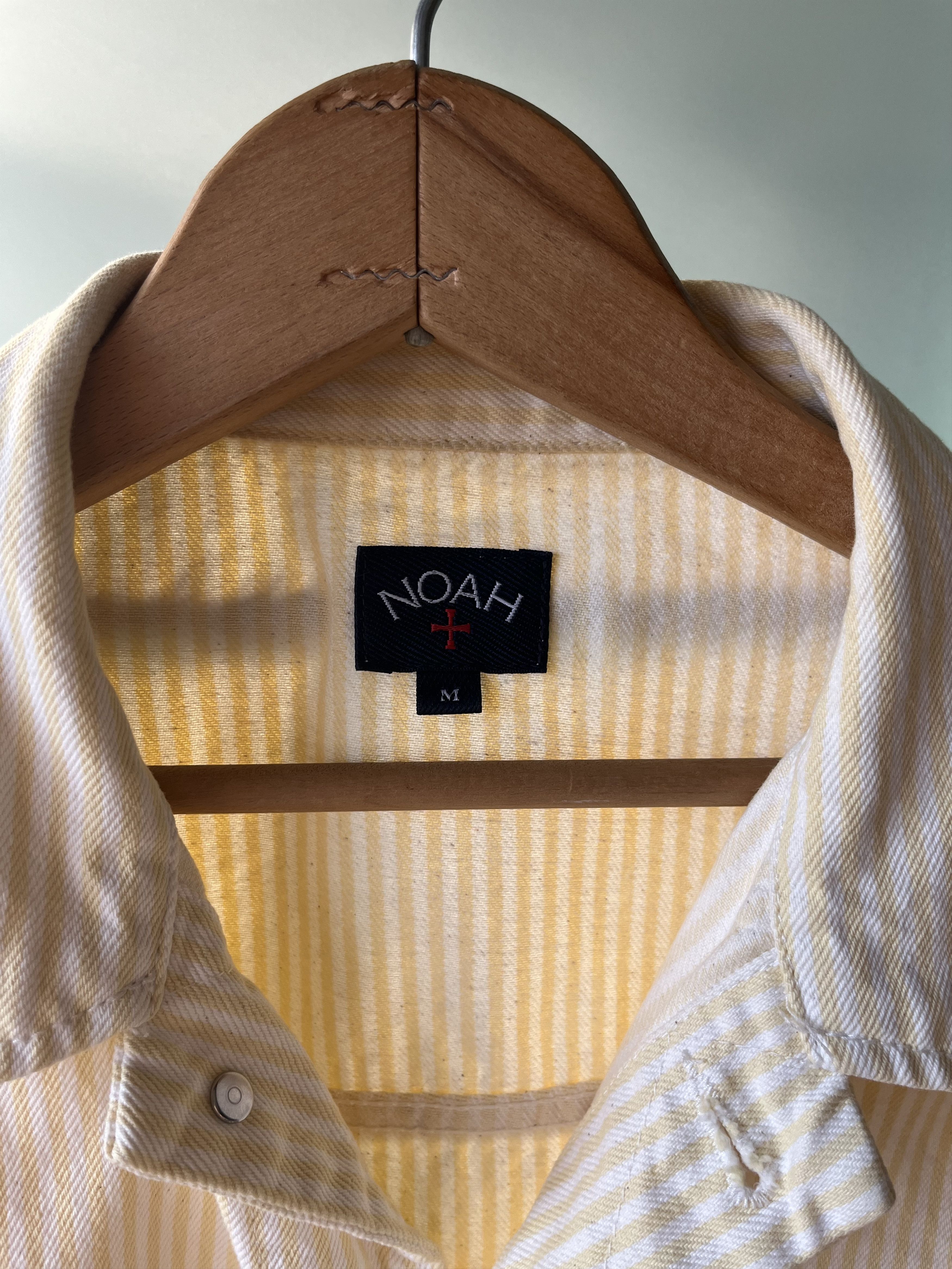 Noah Noah Yellow Stripped Denim Trucker Jacket Size US M / EU 48-50 / 2 - 3 Thumbnail