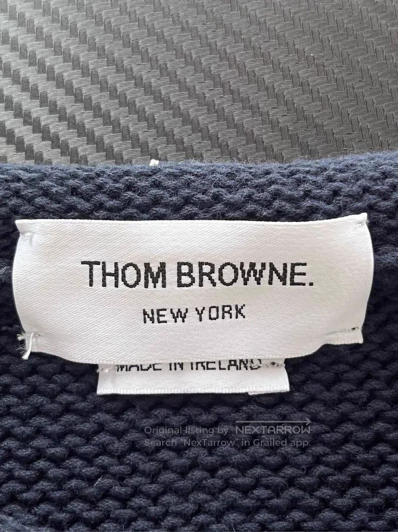Thom Browne Thom Browne Blue dolphin four-striped sweater Size US S / EU 44-46 / 1 - 5 Thumbnail