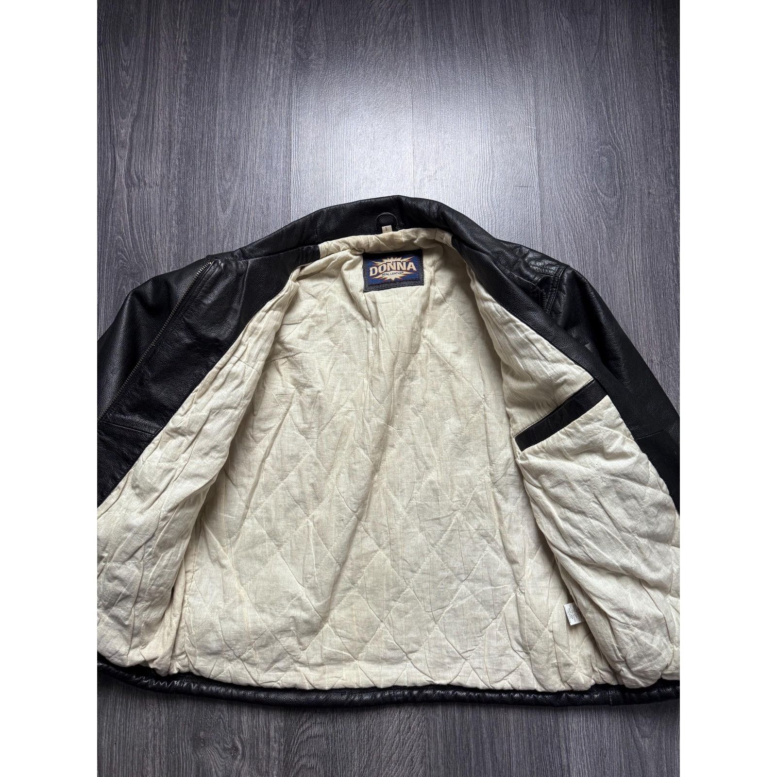Vintage Black Donna Vintage Real Leather Biker Jacket Size US L / EU 52-54 / 3 - 11 Thumbnail