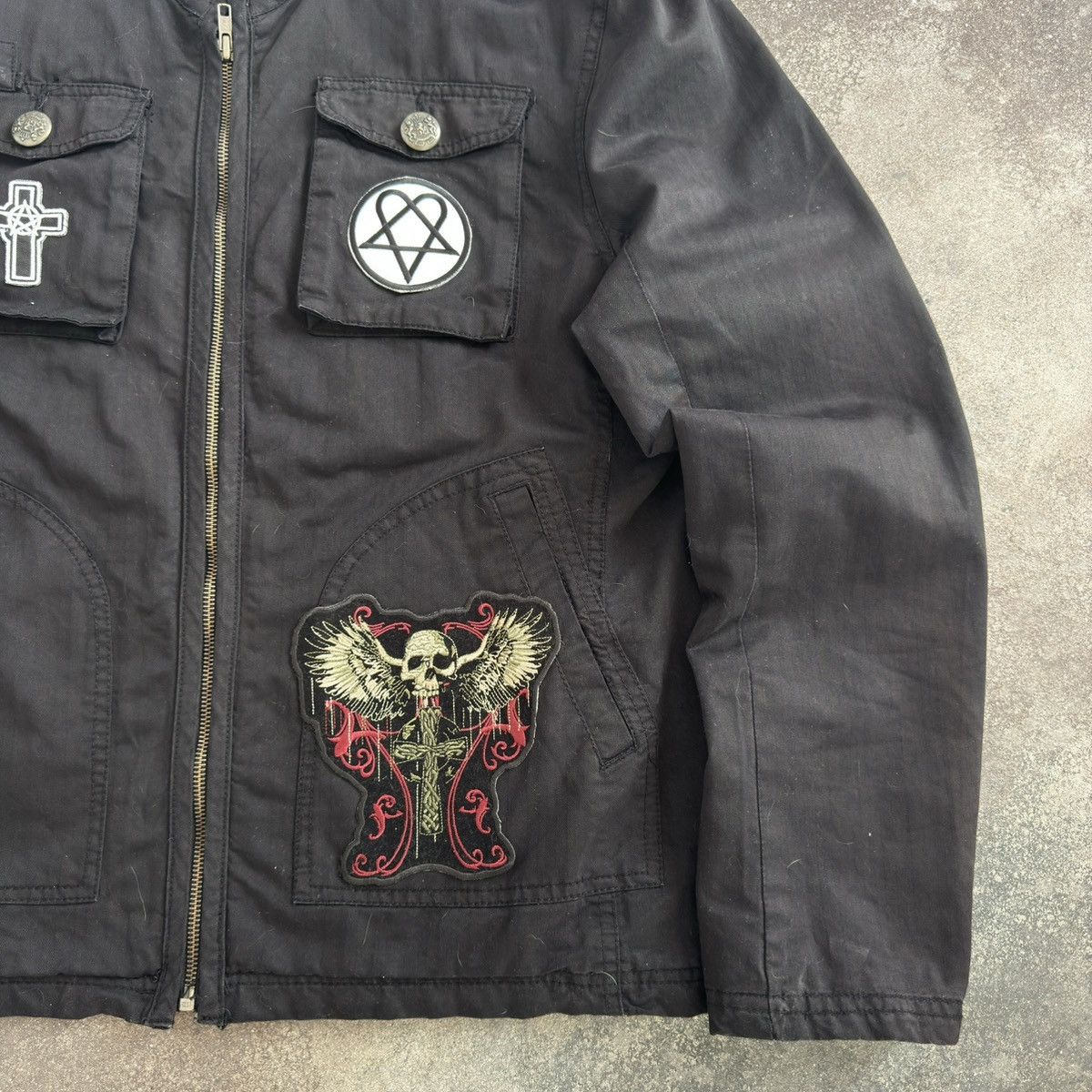 If Six Was Nine × Japanese Brand × Vintage River Island Vintage Gothic Avant Garde Zip Jacket Size US L / EU 52-54 / 3 - 9 Thumbnail